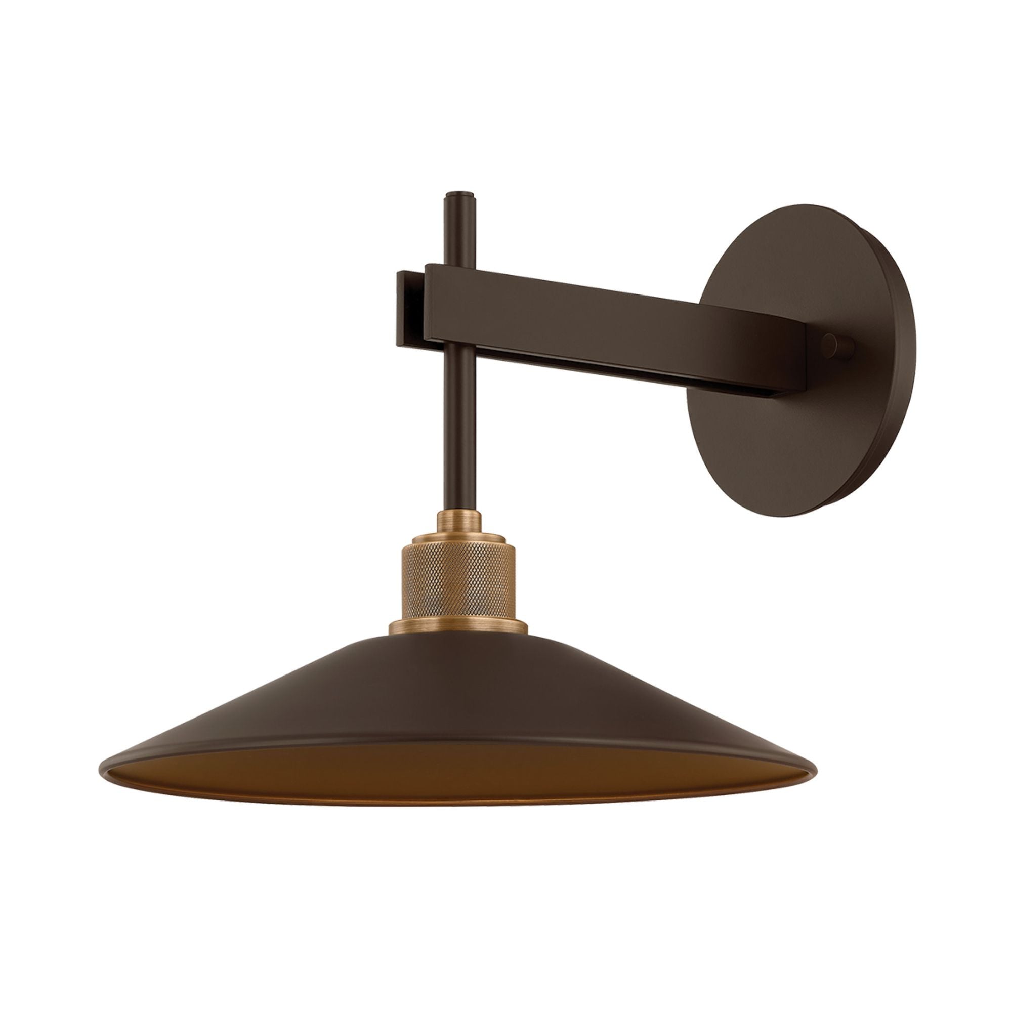 Harac Wall Sconce 1-Light Outdoor LED in Patina Brass/Bronze 11W x 9.75H