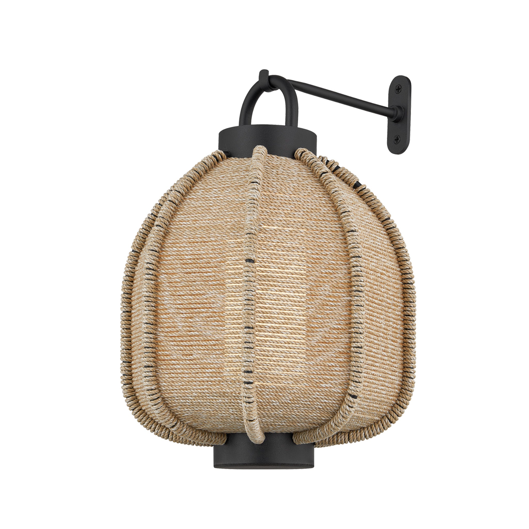Maltby 1-Light Exterior Wall Sconce in Texture Black 1W x 2.75H