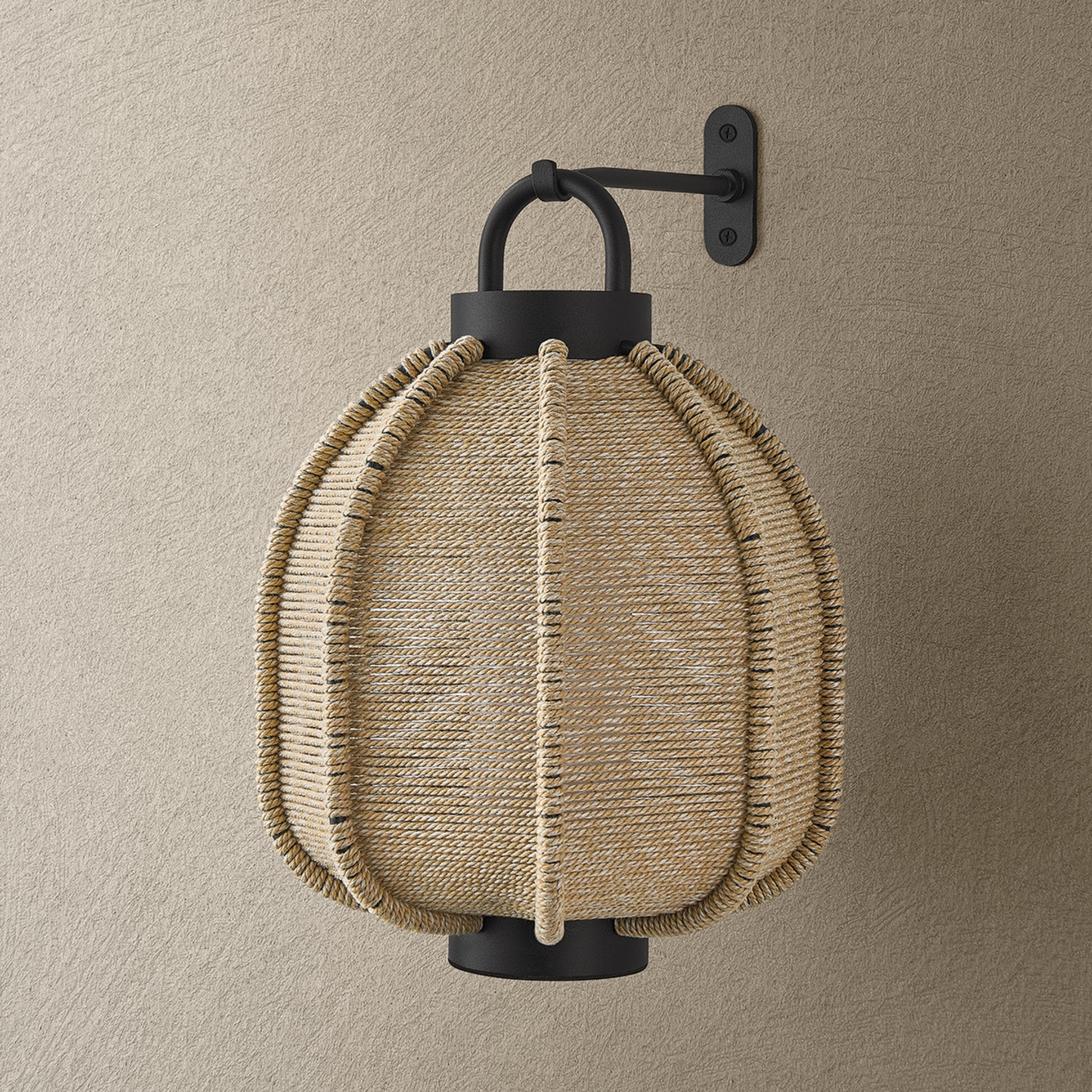Maltby 1-Light Exterior Wall Sconce in Texture Black 1W x 2.75H