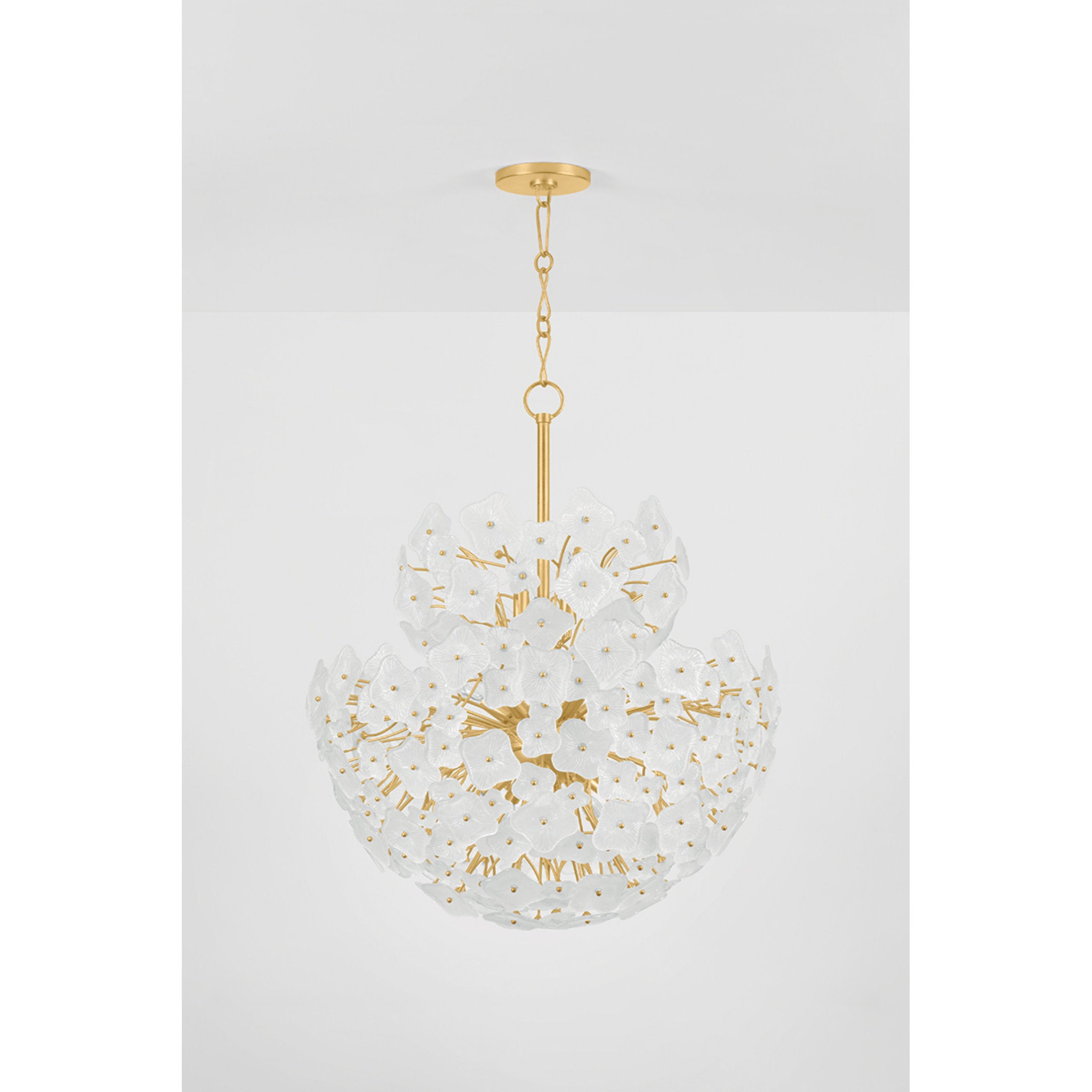 Barrytown 13-Light Chandelier in Vintage Gold Leaf 34W x 39H