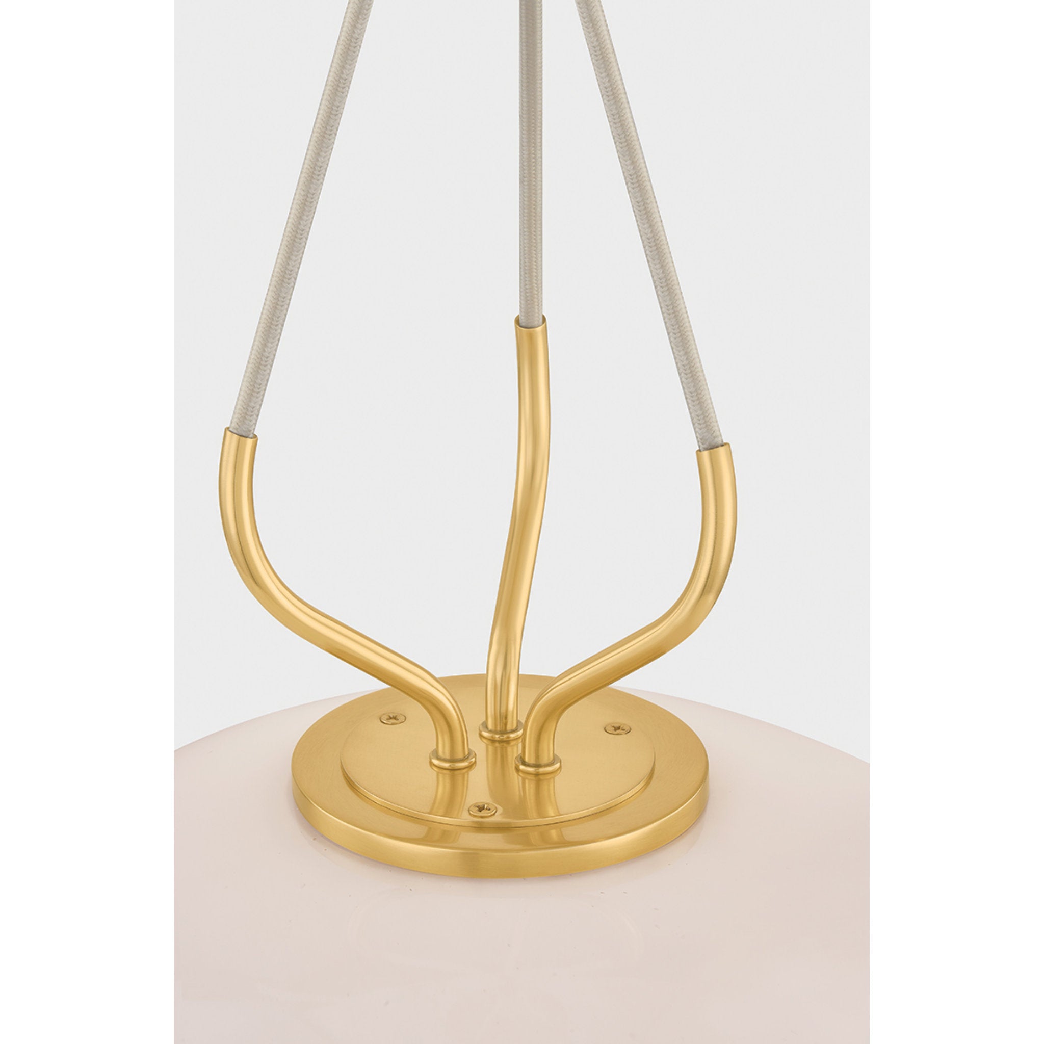 Baudette 1-Light Pendant in Aged Brass 18W x 13.5H