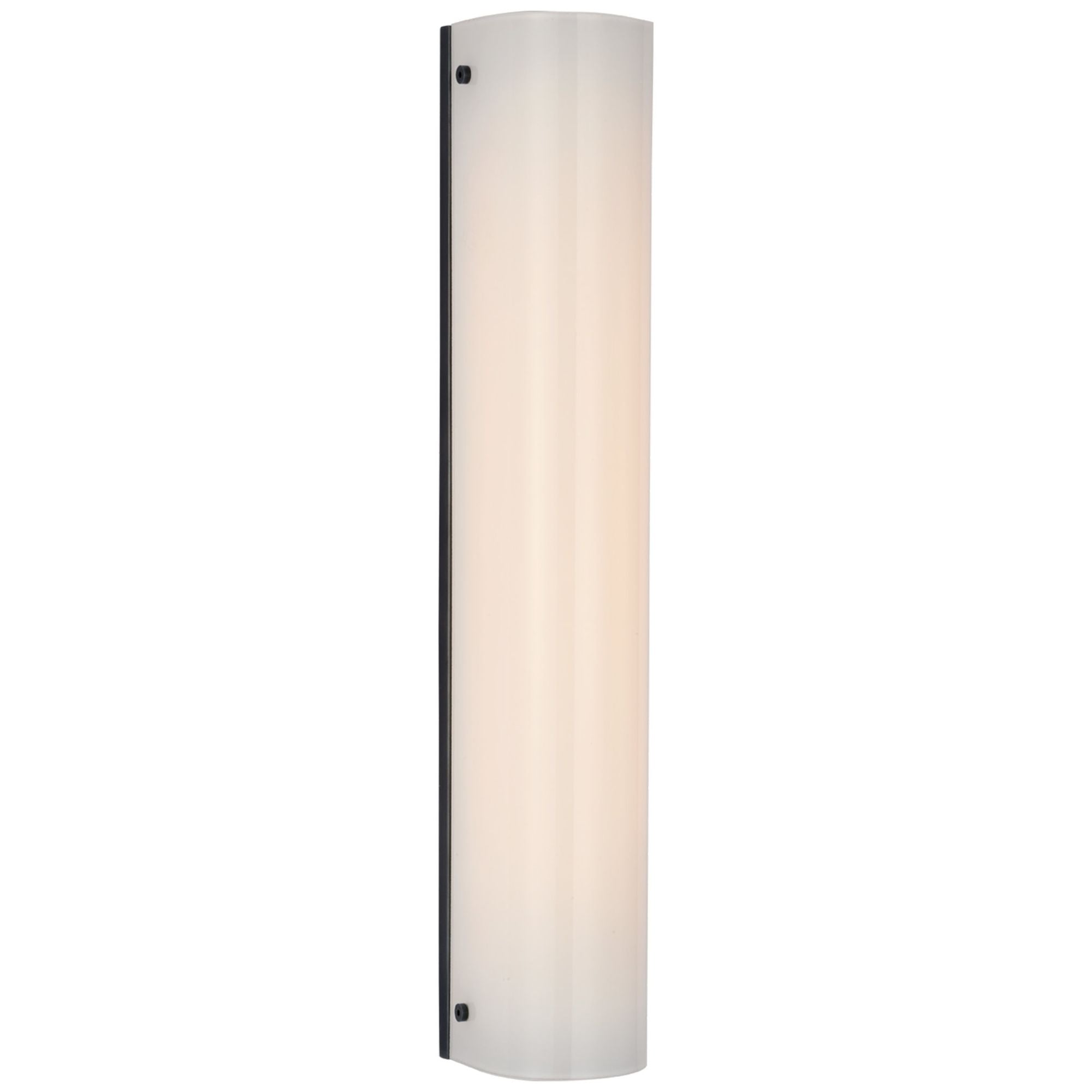 Barbara Barry Penhold 18" Bath Light in Bronze with White Glass Wall Light W3.25" x H18"