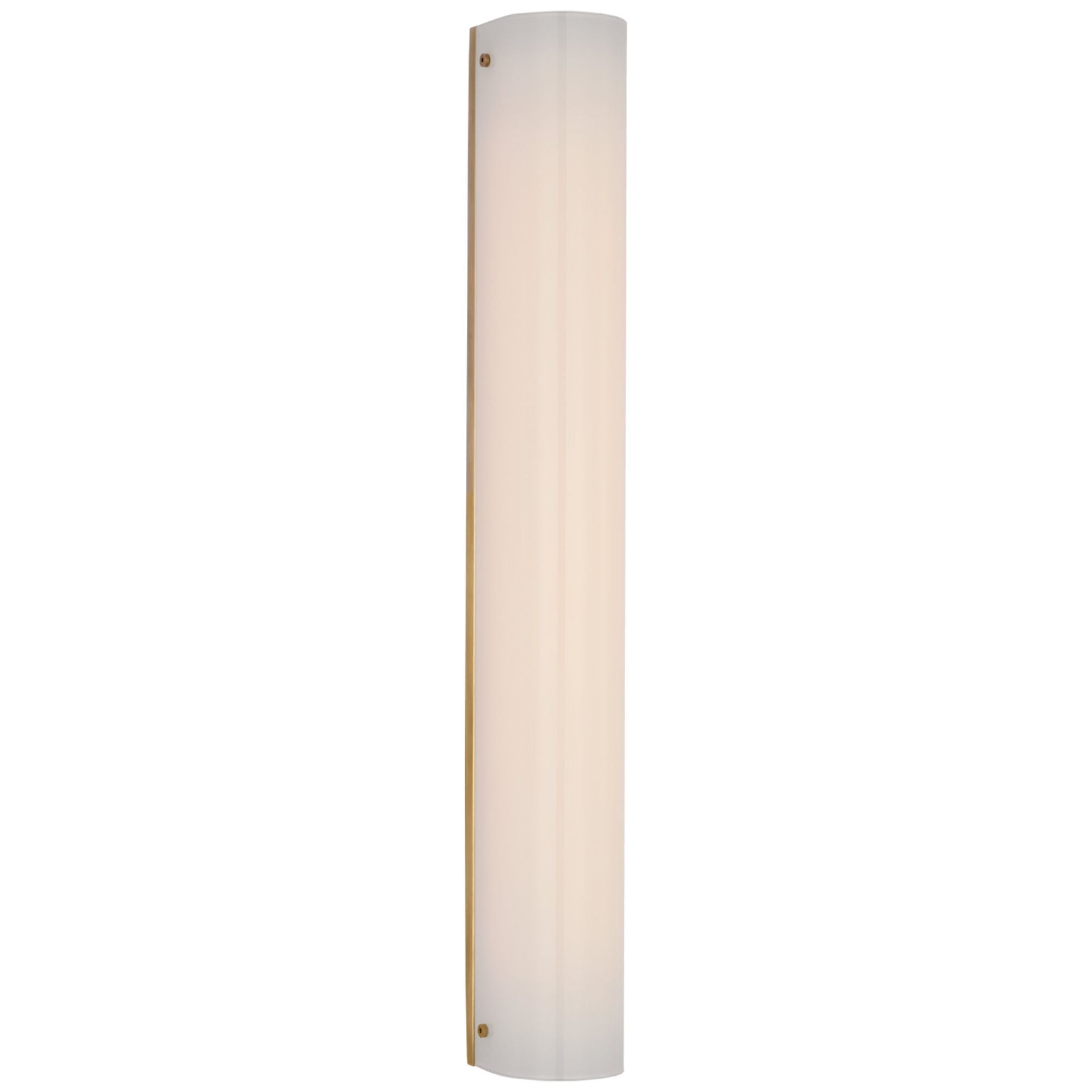 Barbara Barry Penhold 24" Bath Light in Soft Brass with White Glass Wall Light W3.25" x H24"