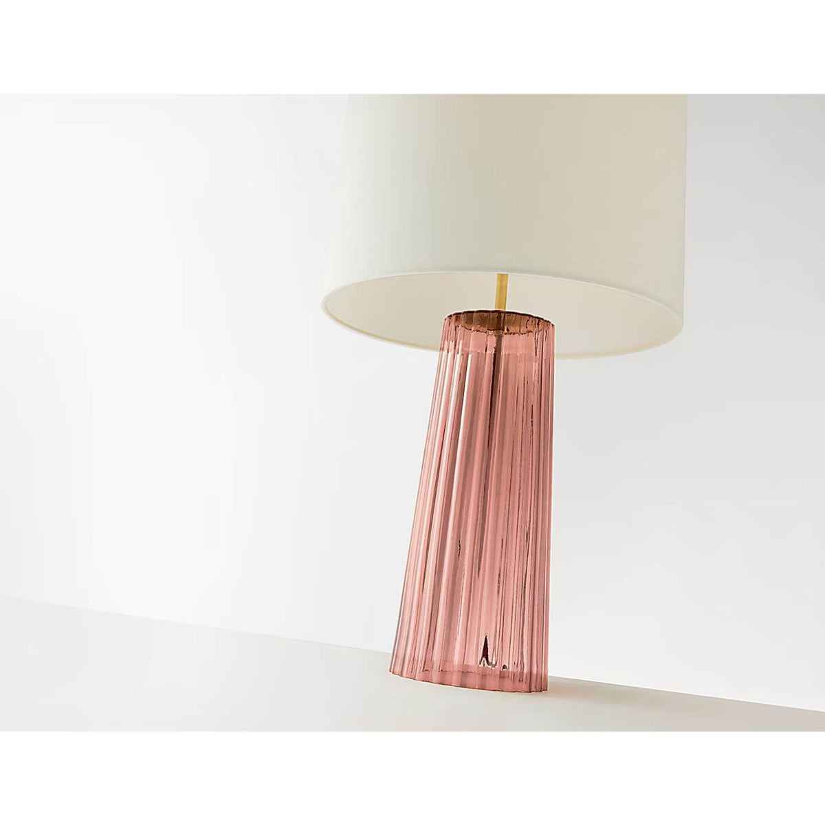 Barbara Barry Danube Medium Table Lamp in Rosewater with Linen Shade W16" x H28.75"