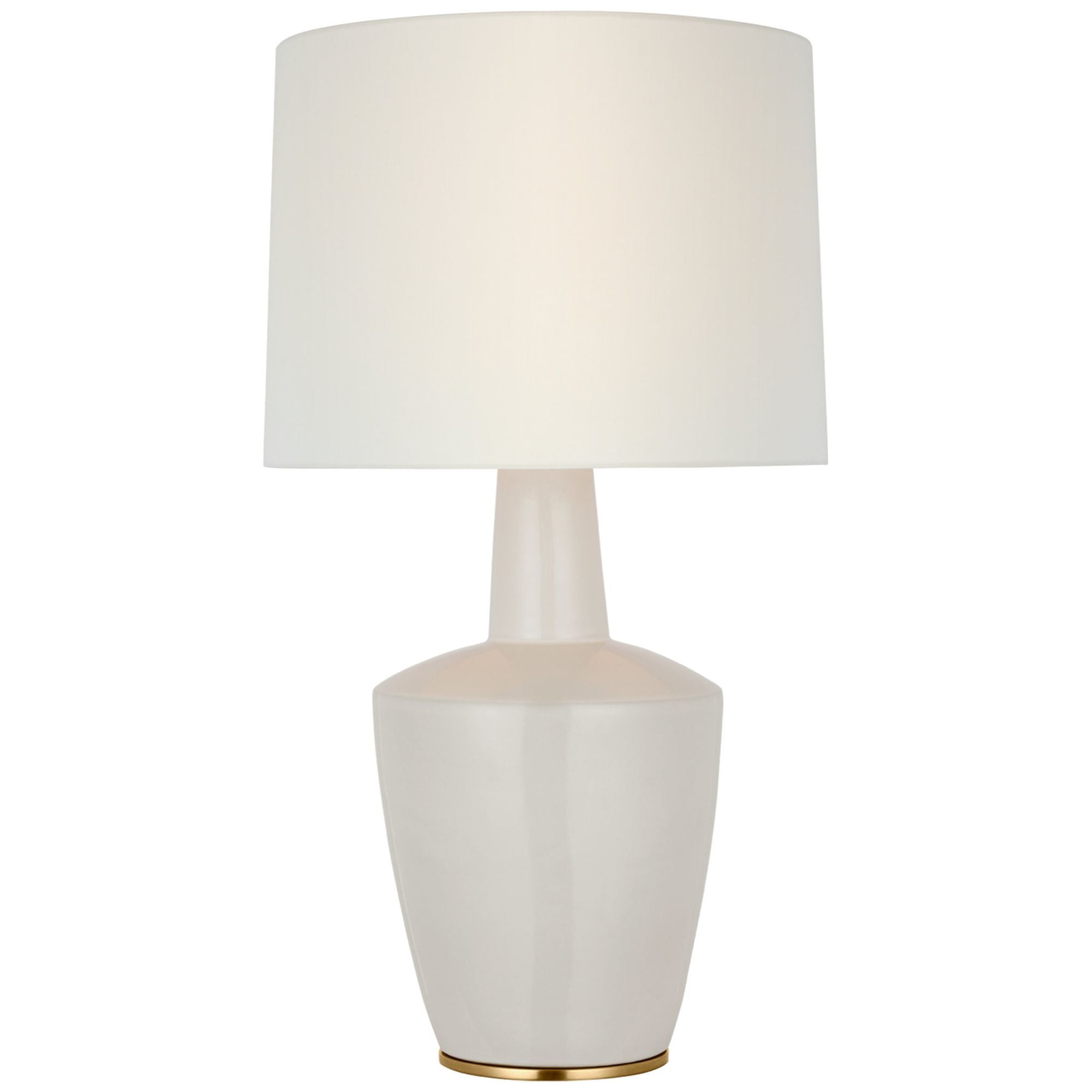 Barbara Barry Paros 31" Table Lamp in Ivory with Linen Drum Shade W17" x H31"