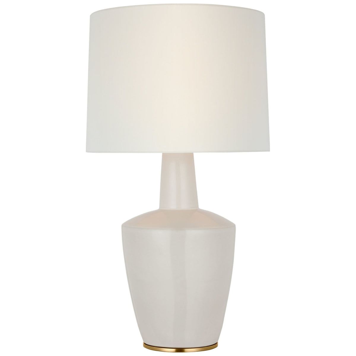 Barbara Barry Paros 31" Table Lamp in Ivory with Linen Drum Shade W17" x H31"