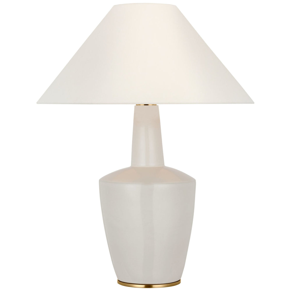 Barbara Barry Paros 31" Table Lamp in Ivory with Linen Flare Shade W23.75" x H31"