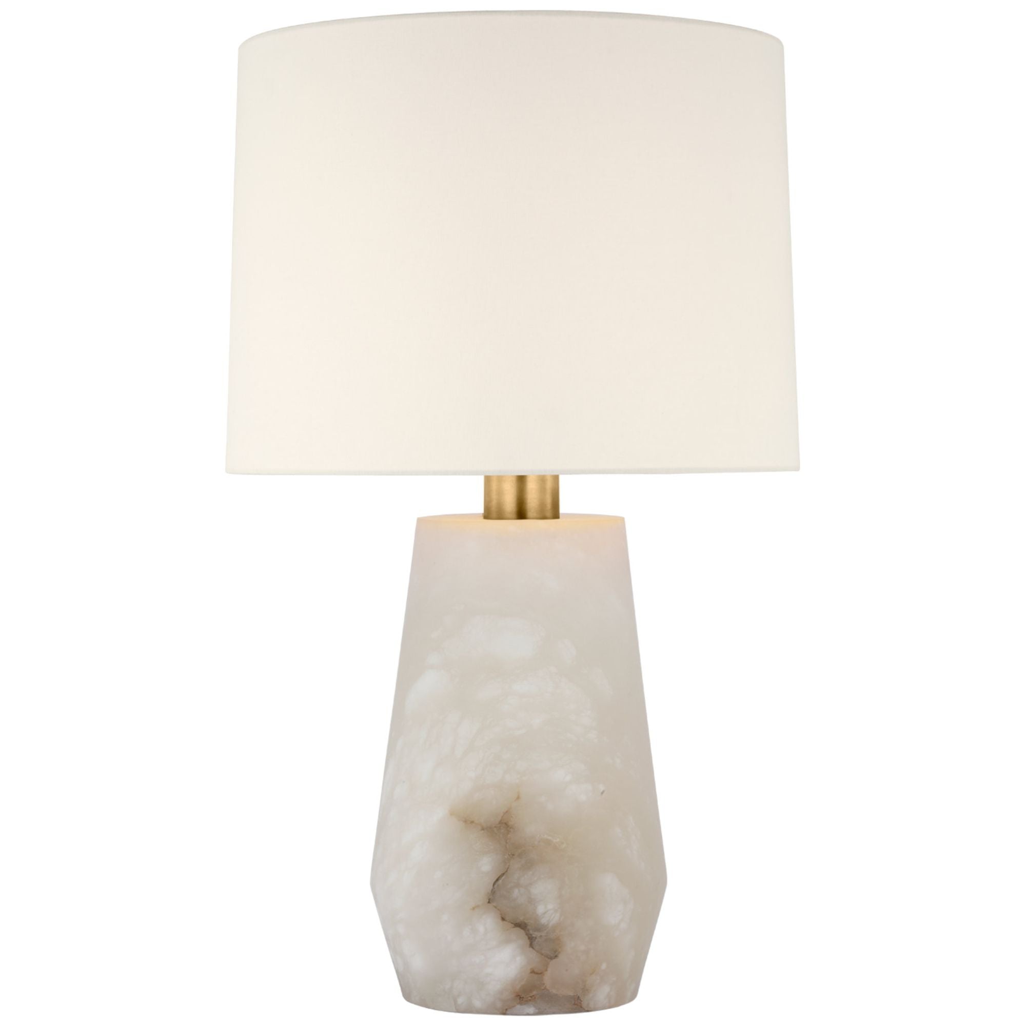 Barbara Barry Corfu 32" Table Lamp in Alabaster with Linen Shade W19" x H31.75"