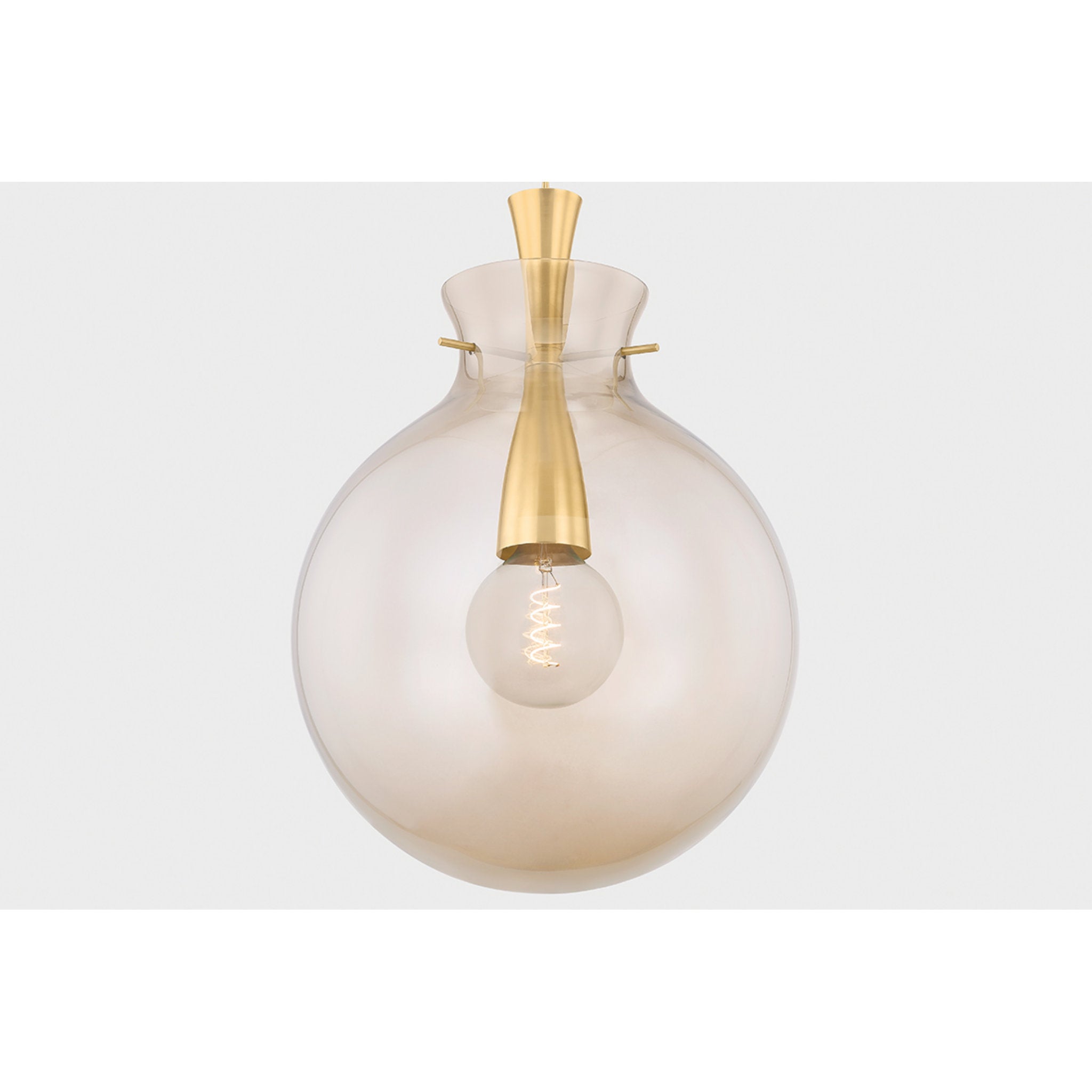 Benita 1-Light Pendant in Aged Brass 15.75W x 22.5H