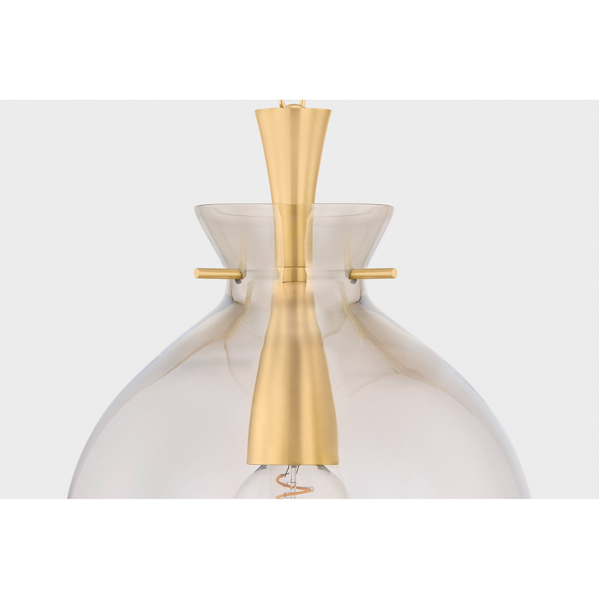 Benita 1-Light Pendant in Aged Brass 12W x 17H