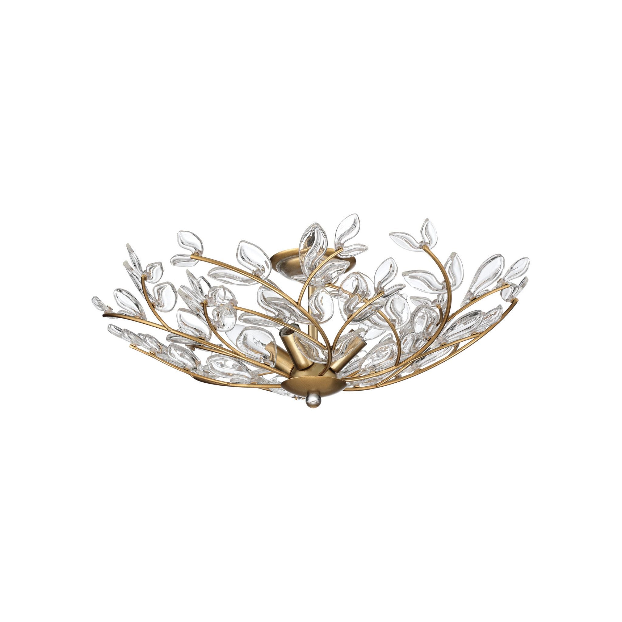 Bridget 21.75" Soft Gold Semi Flush Mount 4-Light 21.25"W x 7.5"H x 21.25"D