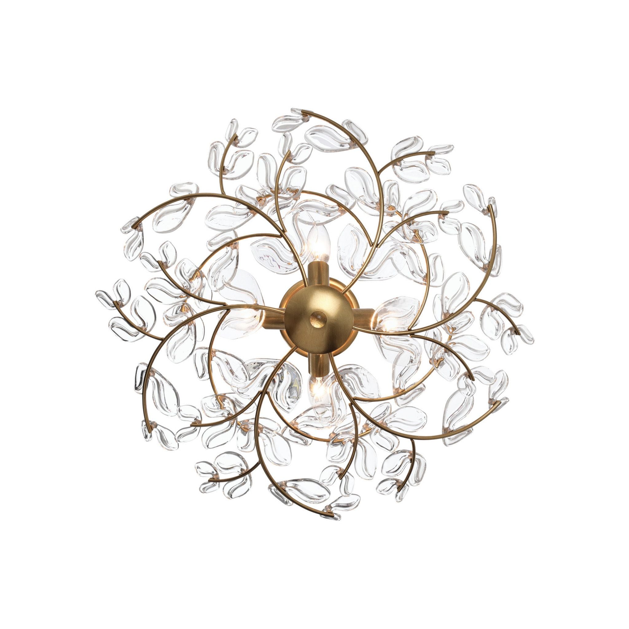 Bridget 21.75" Soft Gold Semi Flush Mount 4-Light 21.25"W x 7.5"H x 21.25"D