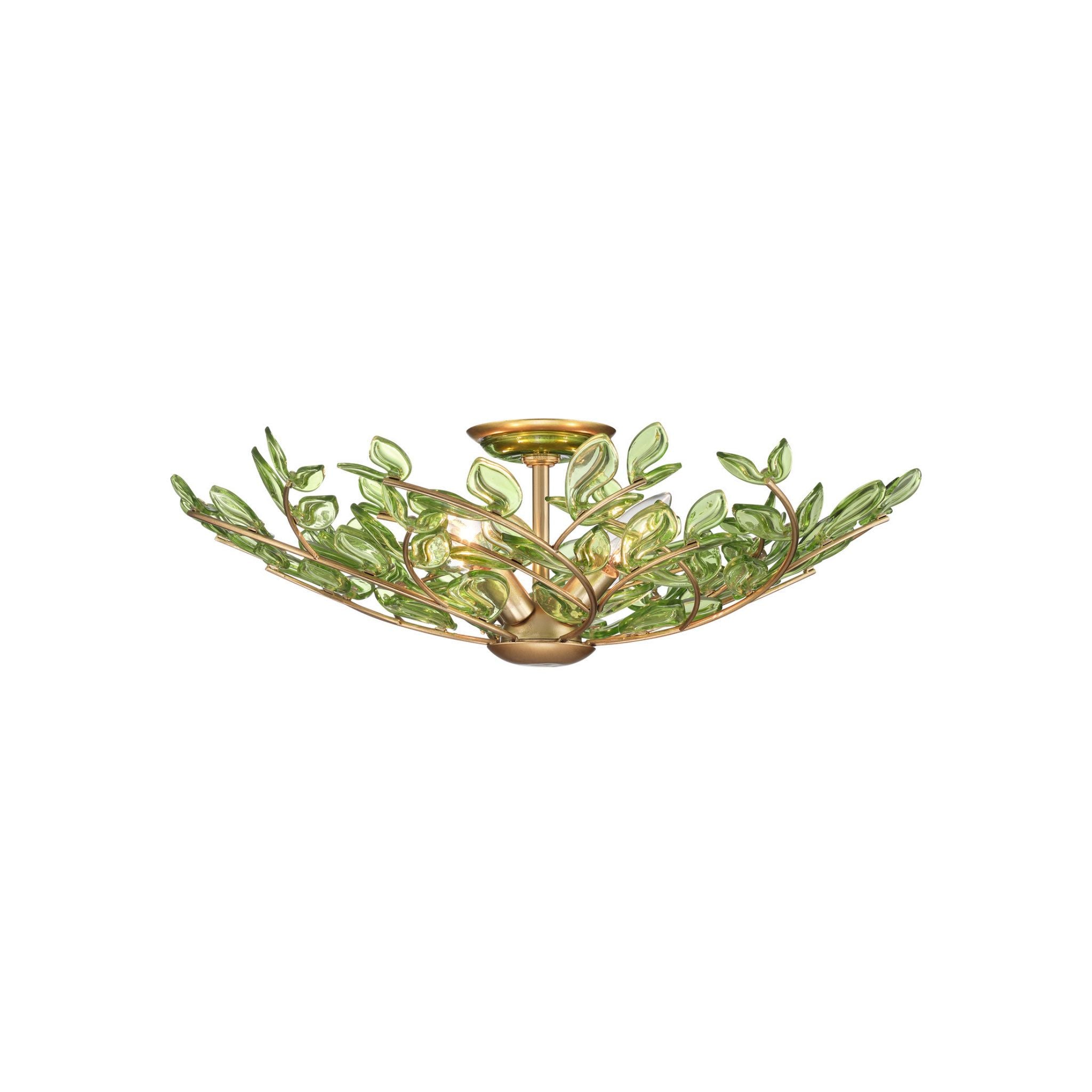 Bridget 21.75" Soft Gold Semi Flush Mount 4-Light 21.25"W x 7"H x 21.25"D