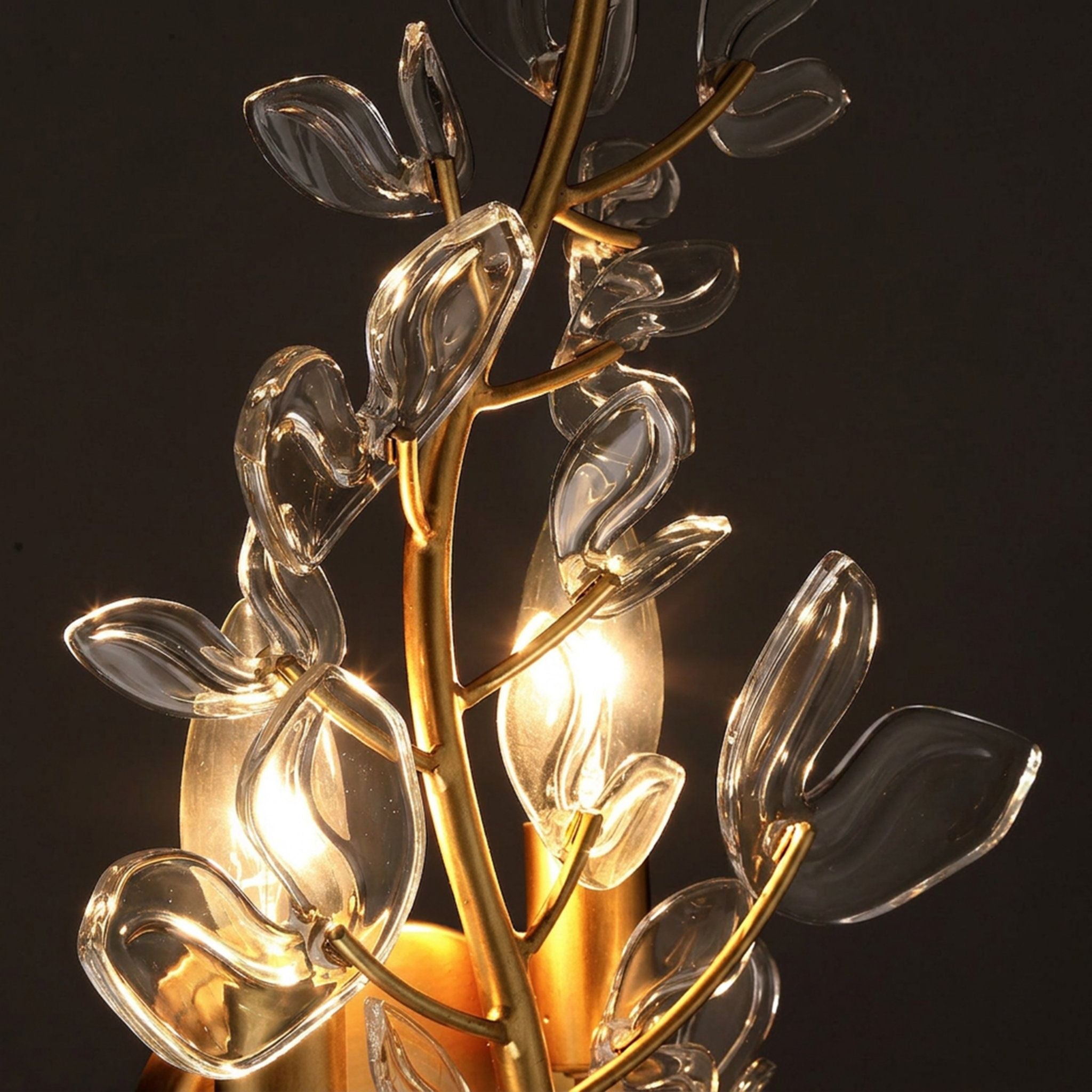 Bridget 8.5" Soft Gold Sconce Clear Glass 2-Light 8.5"W x 19"H x 5"D