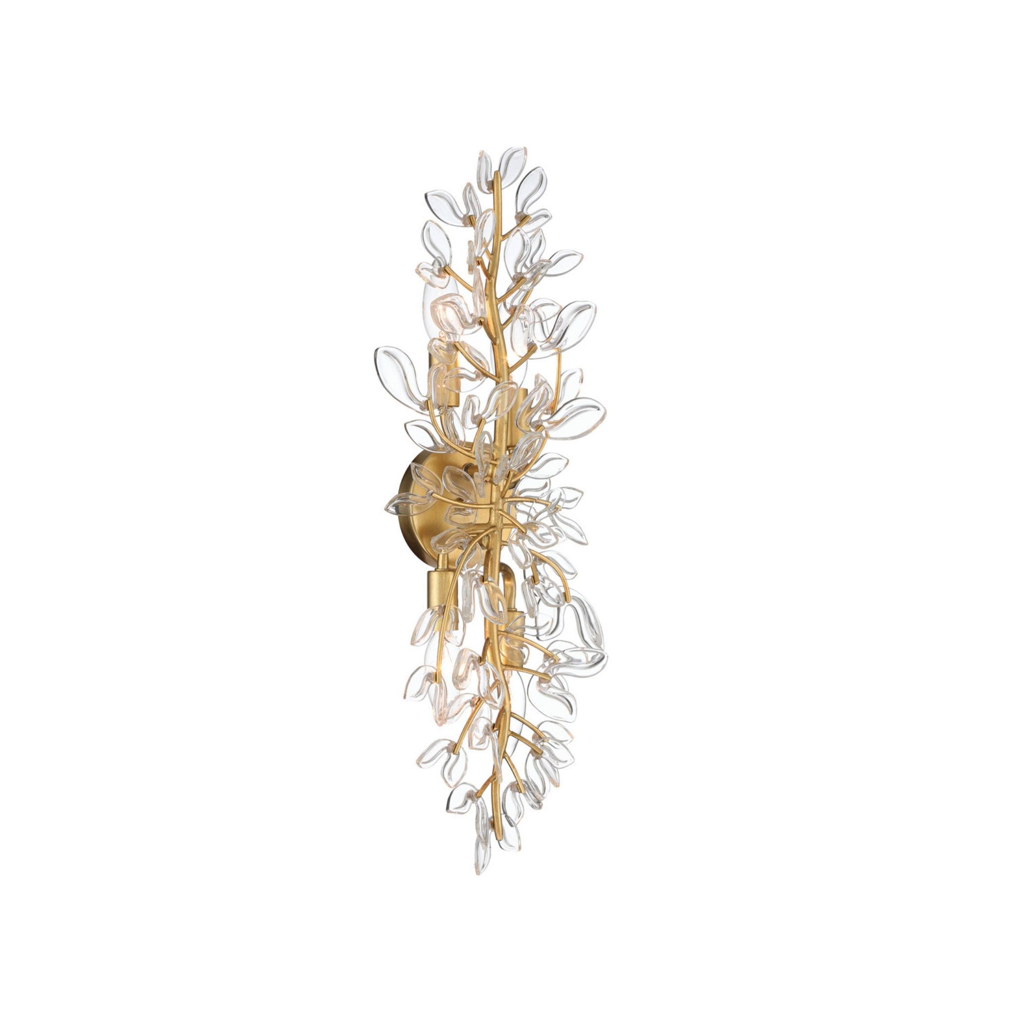 Bridget 8.25" Soft Gold Sconce Clear Glass 4-Light 8.25"W x 24"H x 5"D