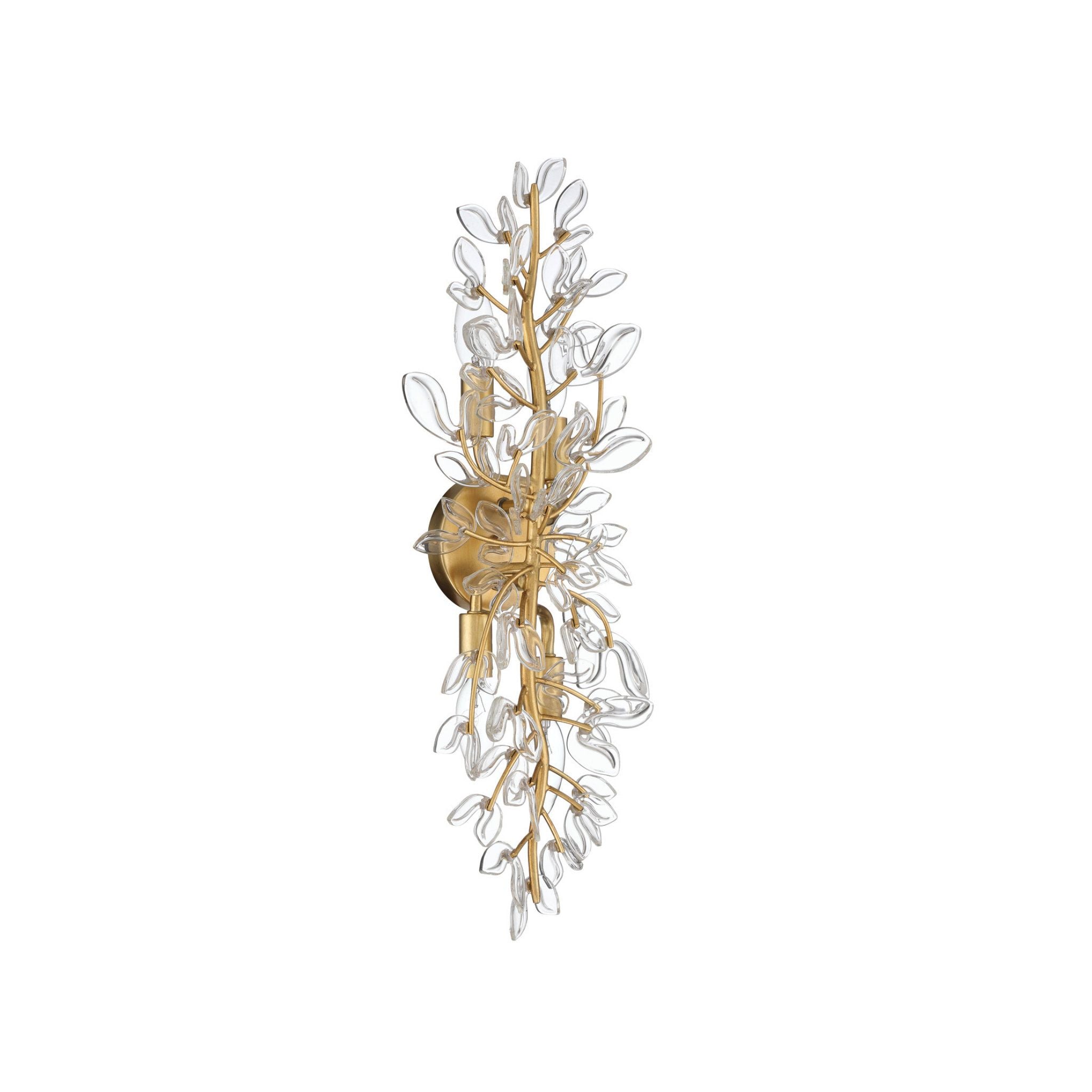 Bridget 8.25" Soft Gold Sconce Clear Glass 4-Light 8.25"W x 24"H x 5"D