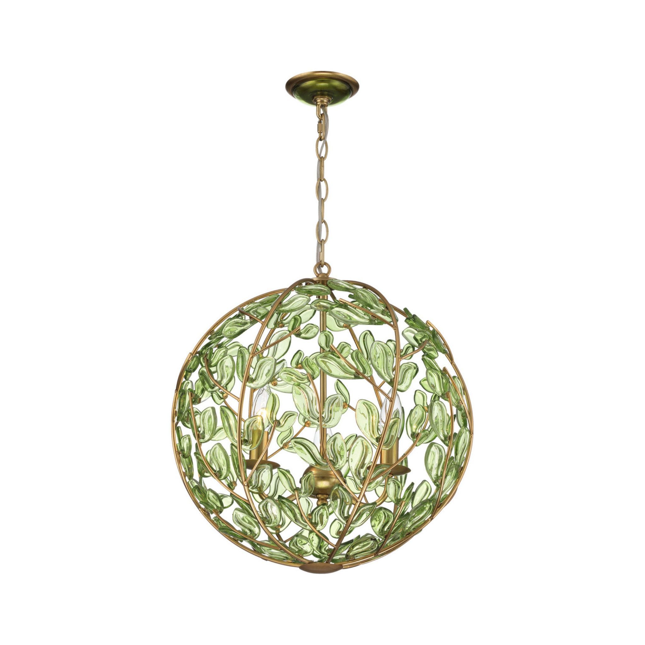 Bridget 16.5" Soft Gold Chandelier 3-Light 16.5"W x 18"H x 16.5"D