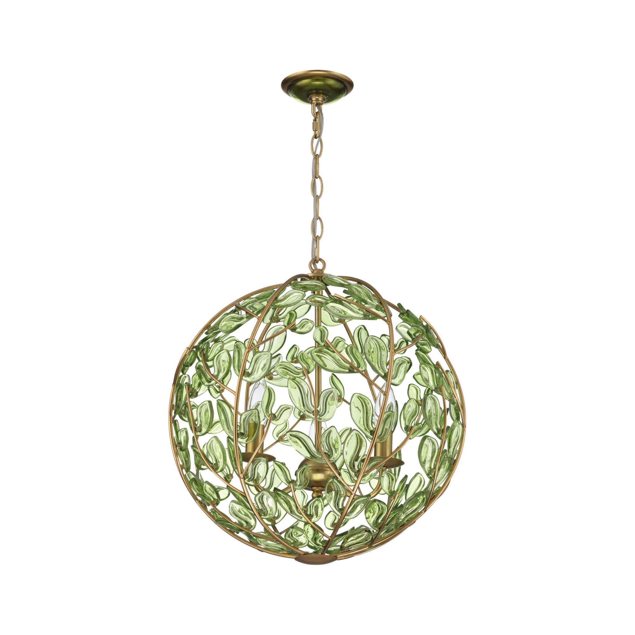 Bridget 16.5" Soft Gold Chandelier 3-Light 16.5"W x 18"H x 16.5"D