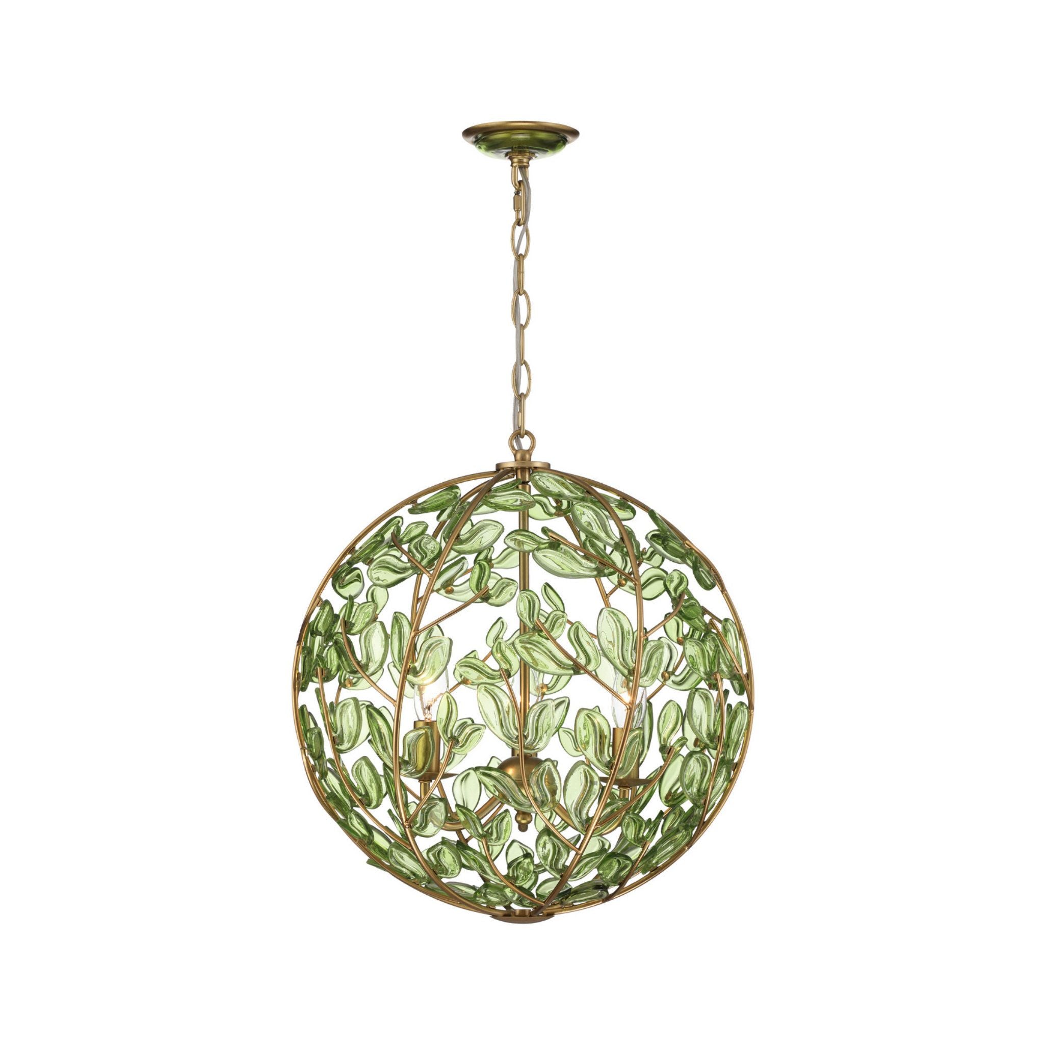 Bridget 16.5" Soft Gold Chandelier 3-Light 16.5"W x 18"H x 16.5"D