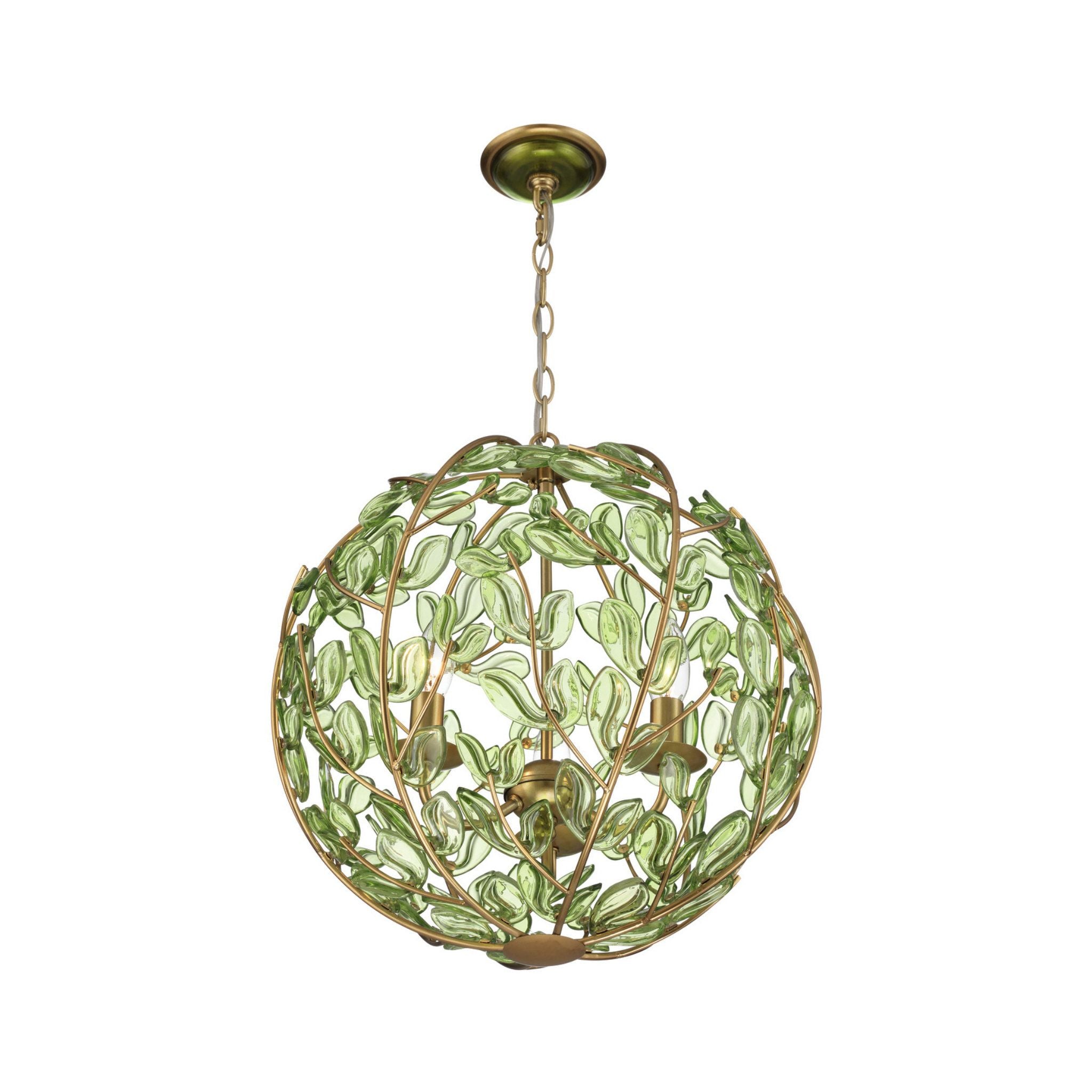 Bridget 16.5" Soft Gold Chandelier 3-Light 16.5"W x 18"H x 16.5"D