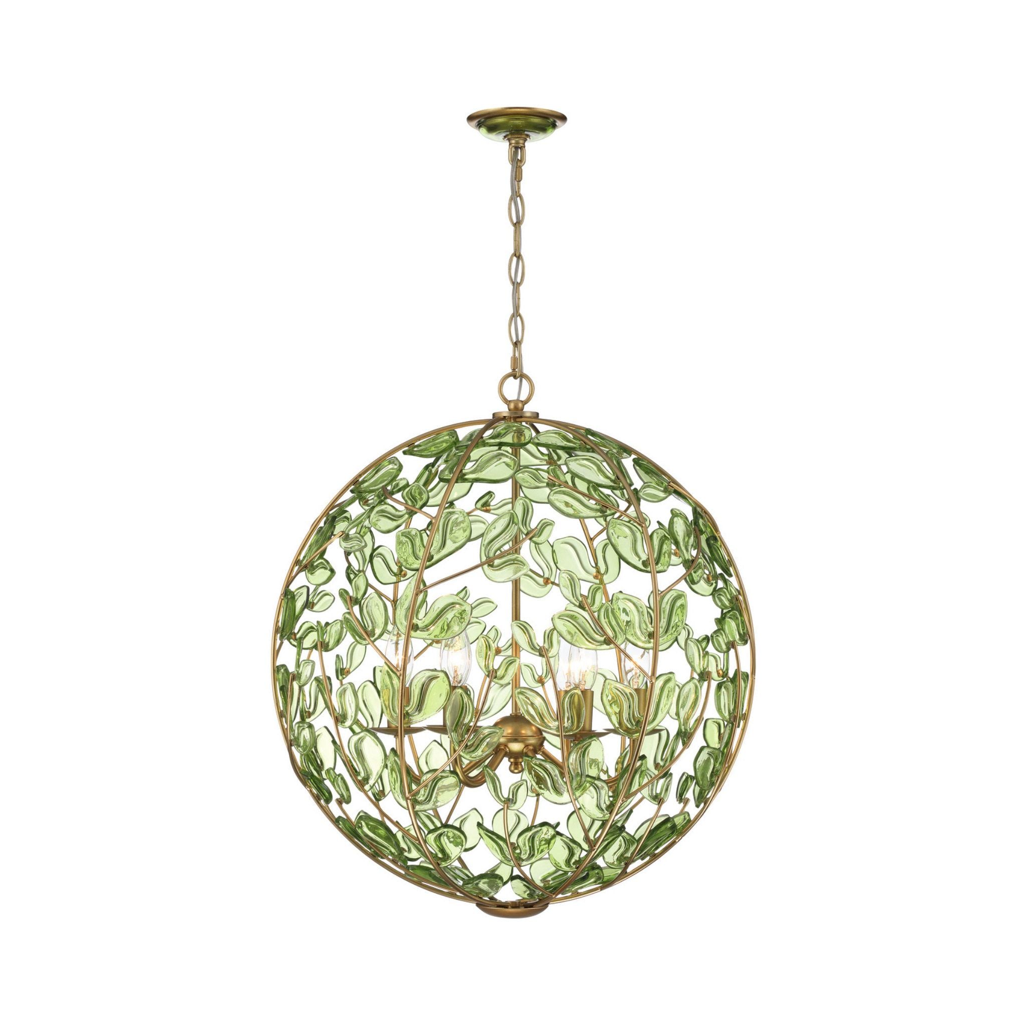 Bridget 21" Soft Gold Chandelier 6-Light 21"W x 23.25"H x 21"D