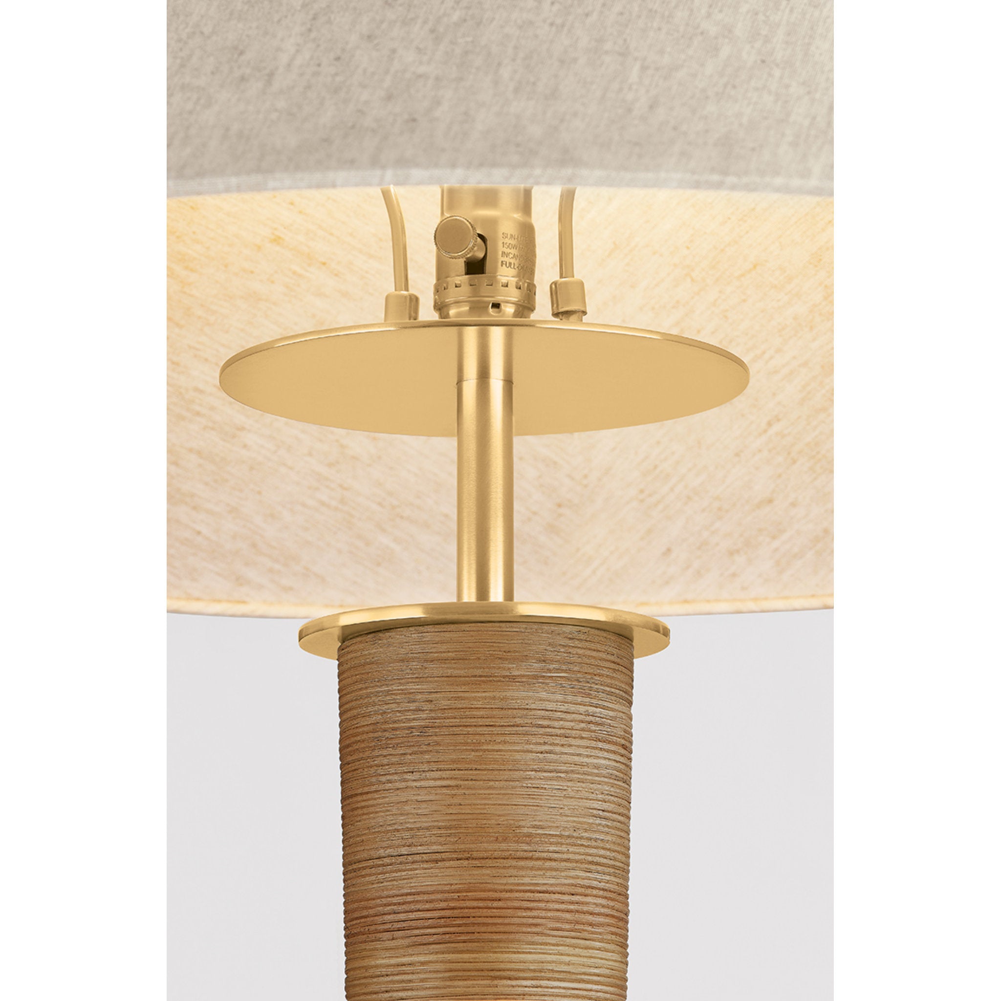 Bohicket 1-Light Floor Lamp in Aged Brass by Cortney Bishop 28W x 67.5H