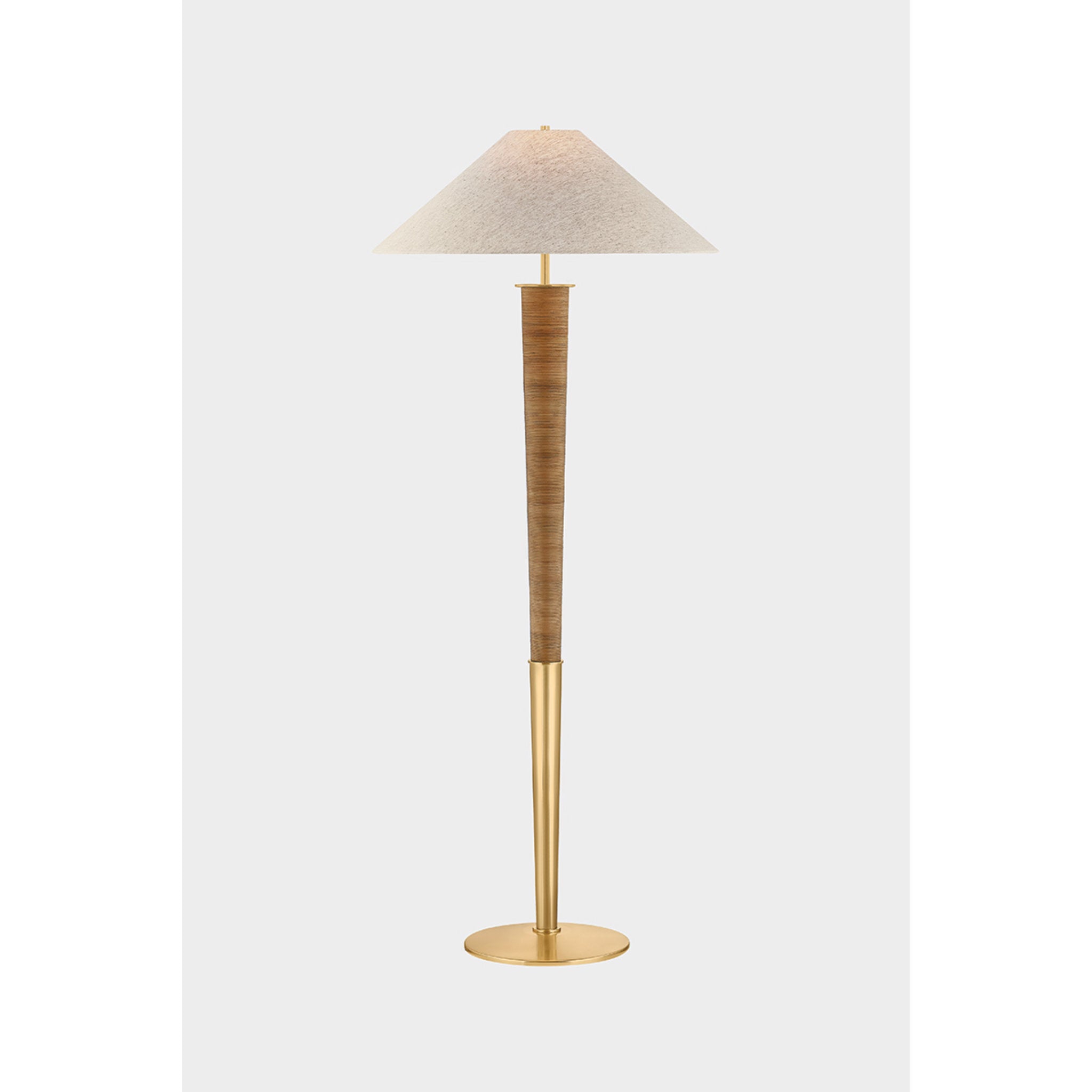Bohicket 1-Light Floor Lamp in Aged Brass by Cortney Bishop 28W x 67.5H