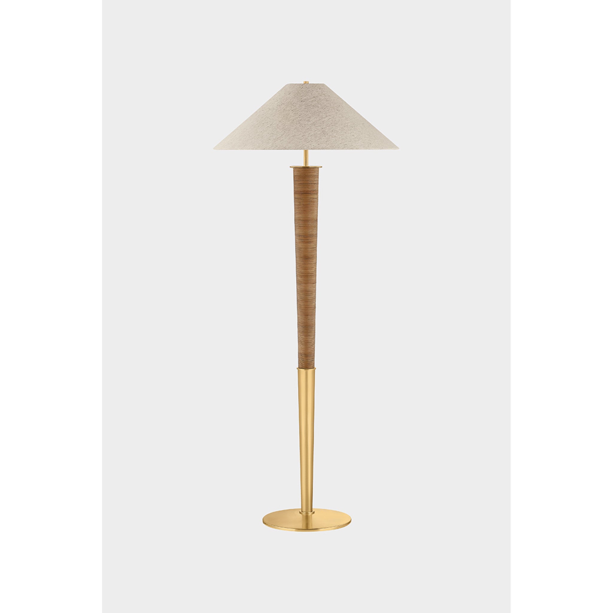 Bohicket 1-Light Floor Lamp in Aged Brass by Cortney Bishop 28W x 67.5H