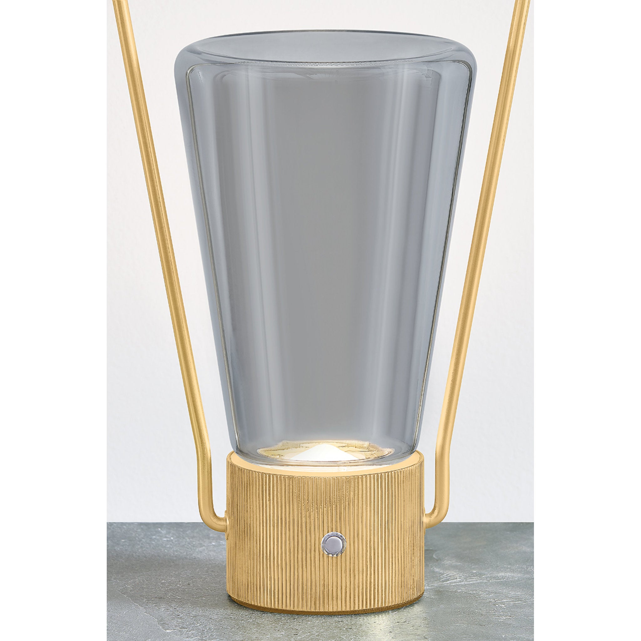 Booker 1-Light Rechargeable Table Lamp in Aged Brass 6.75L x 4.75W x 11H