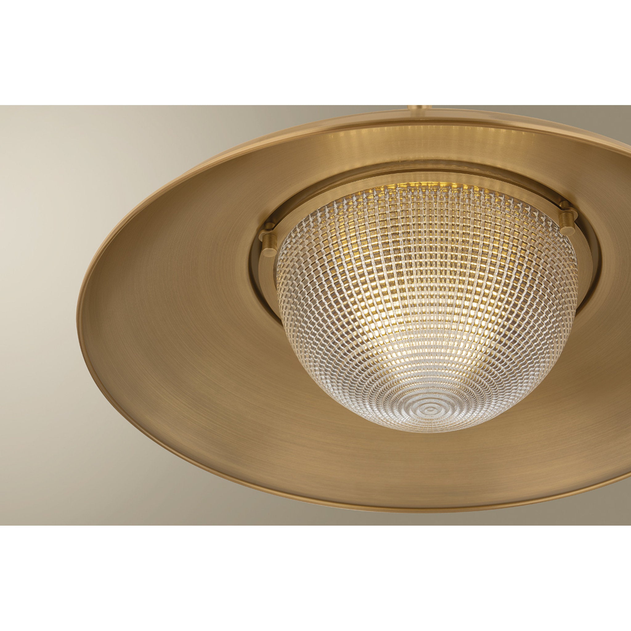 Braxton 1-Light Pendant in Patina Brass 18W x 6.5H