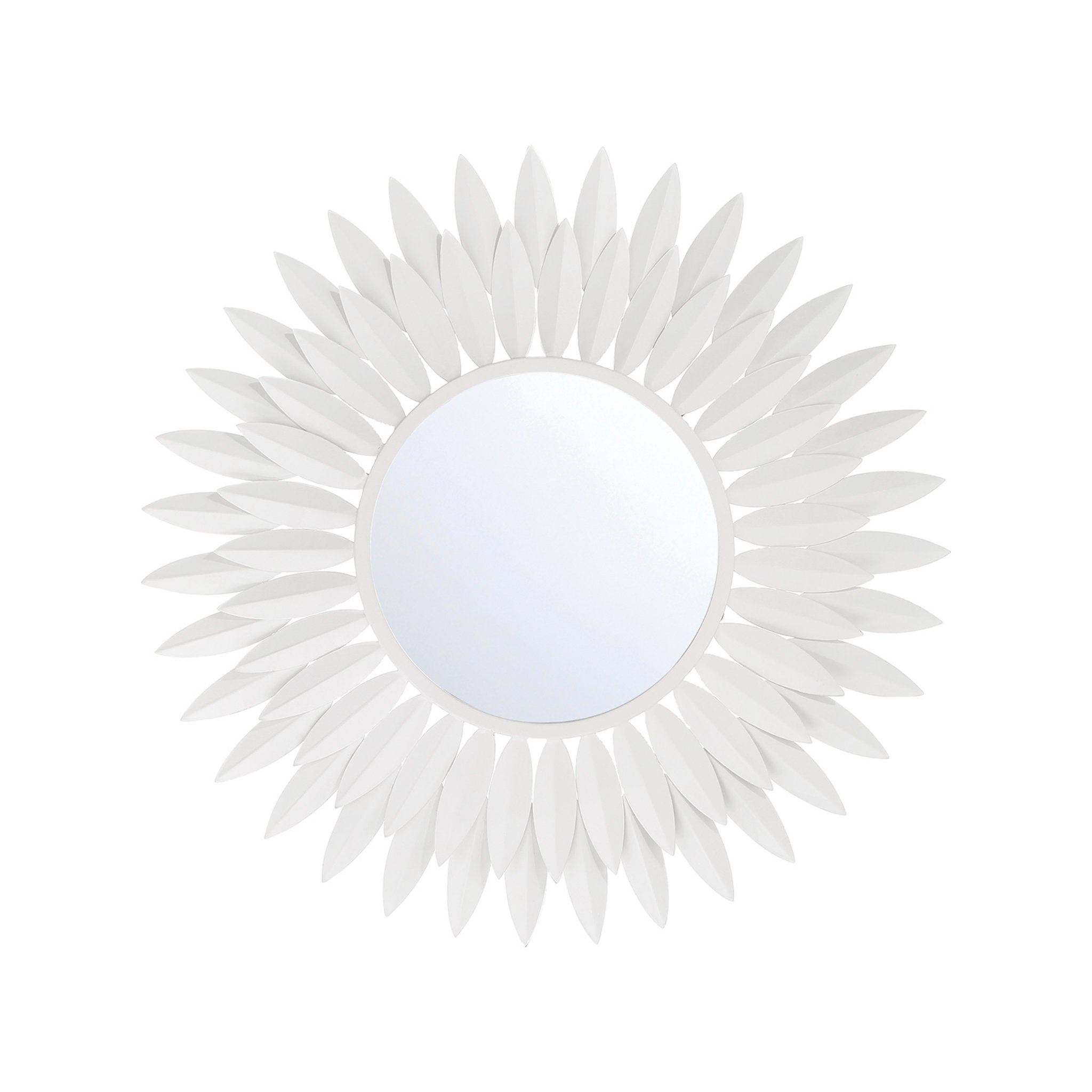 Broche 20'' Matte White Mirror White 20"W x 20"H x 1.5"D