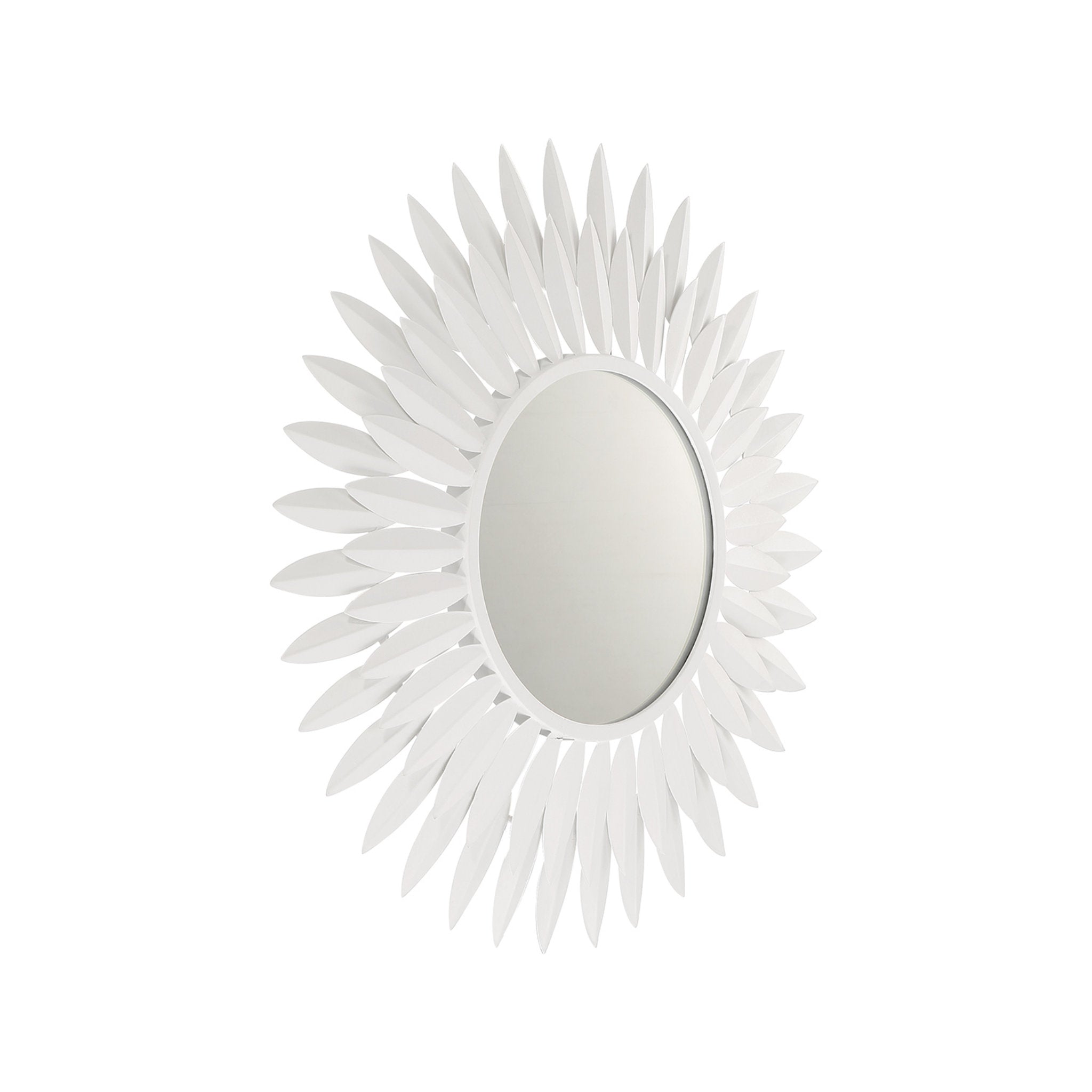Broche 20'' Matte White Mirror White 20"W x 20"H x 1.5"D
