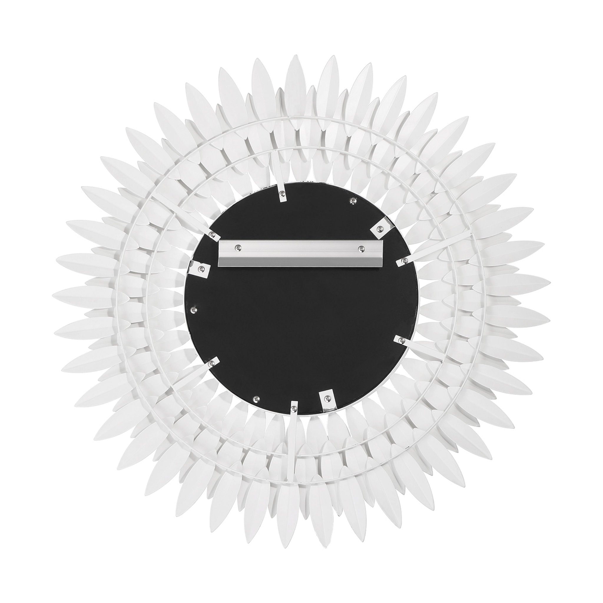 Broche 24'' Matte White Mirror White 24"W x 24"H x 1.5"D