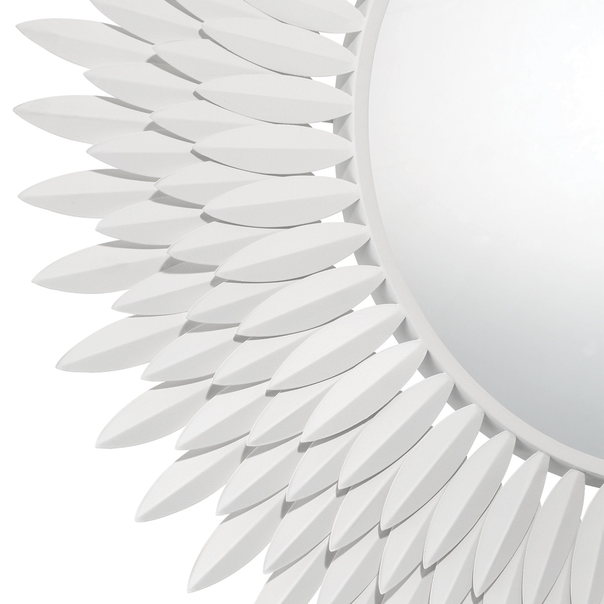 Broche 30'' Matte White Mirror White 30"W x 30"H x 2.5"D