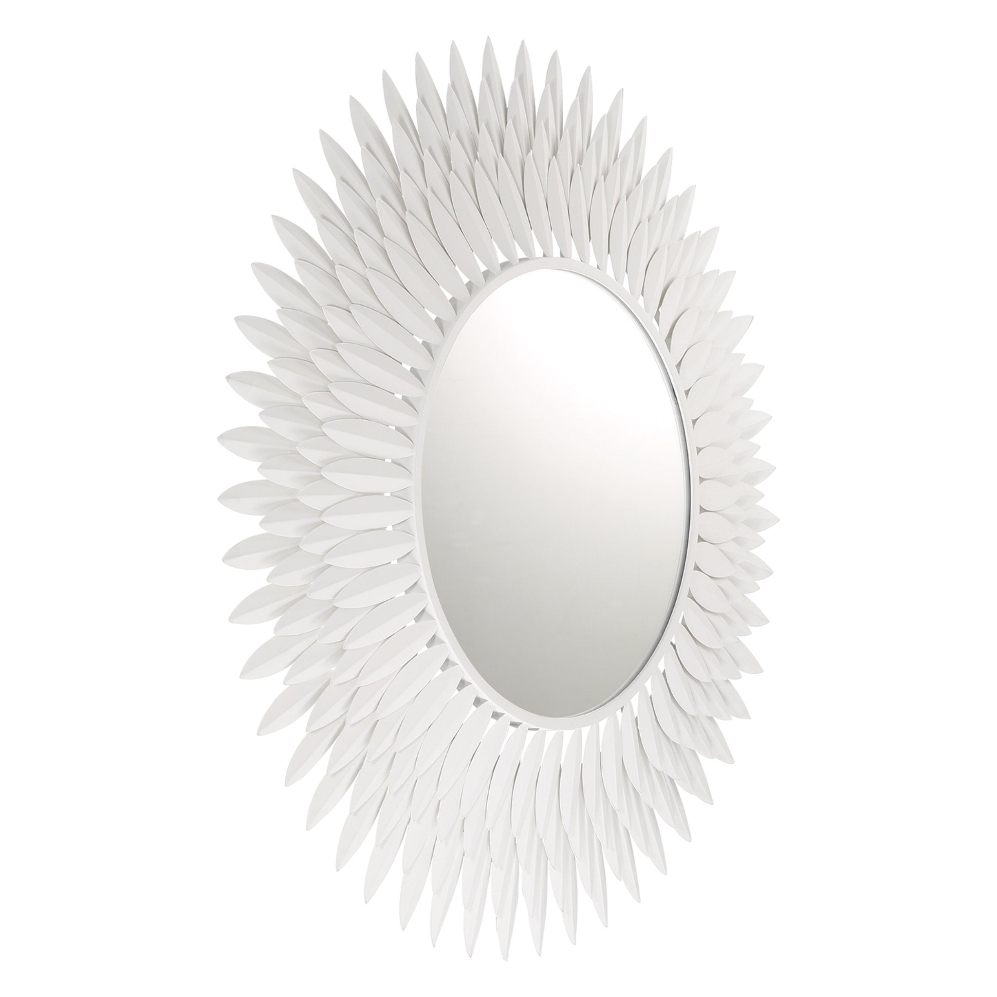 Broche 30'' Matte White Mirror White 30"W x 30"H x 2.5"D