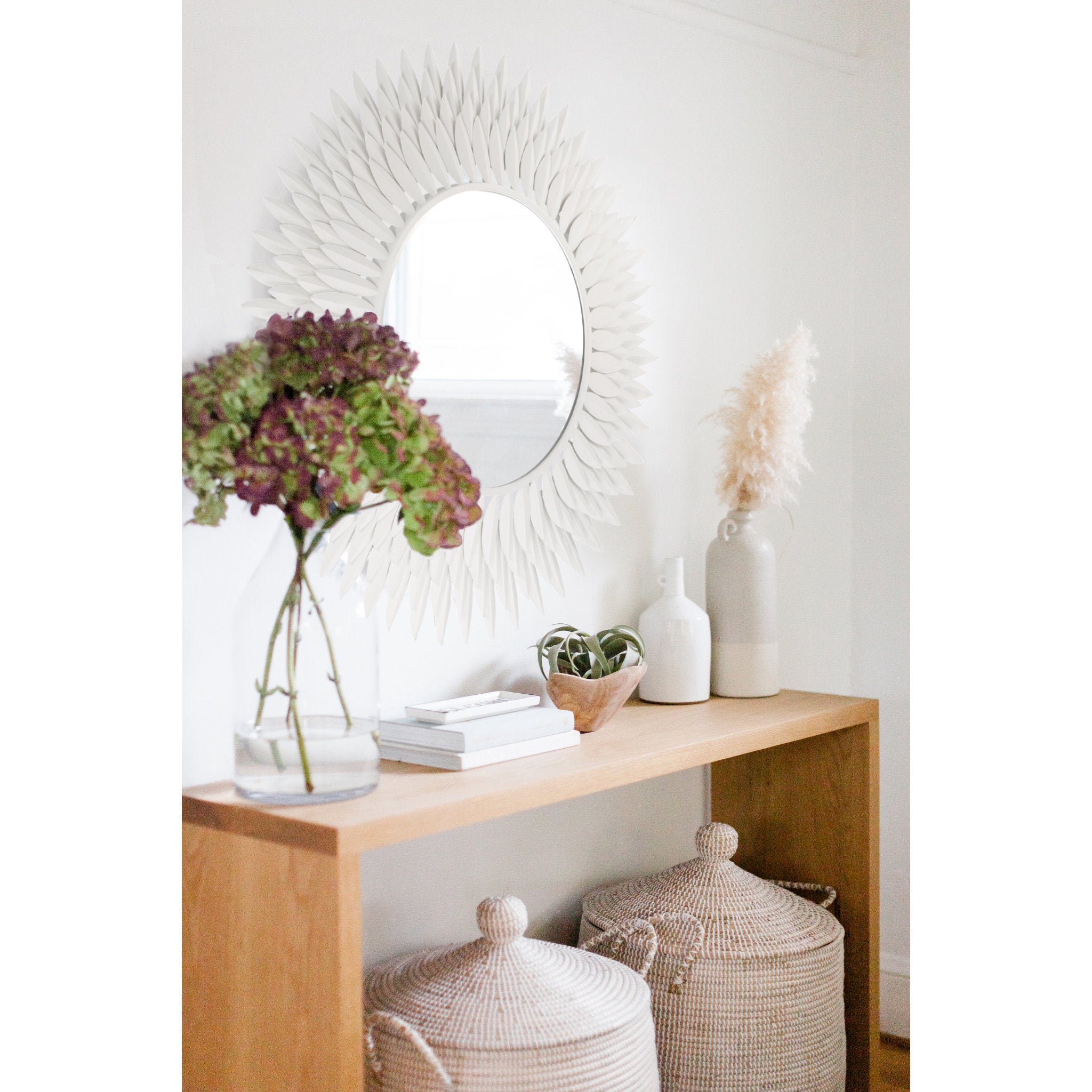 Broche 30'' Matte White Mirror White 30"W x 30"H x 2.5"D