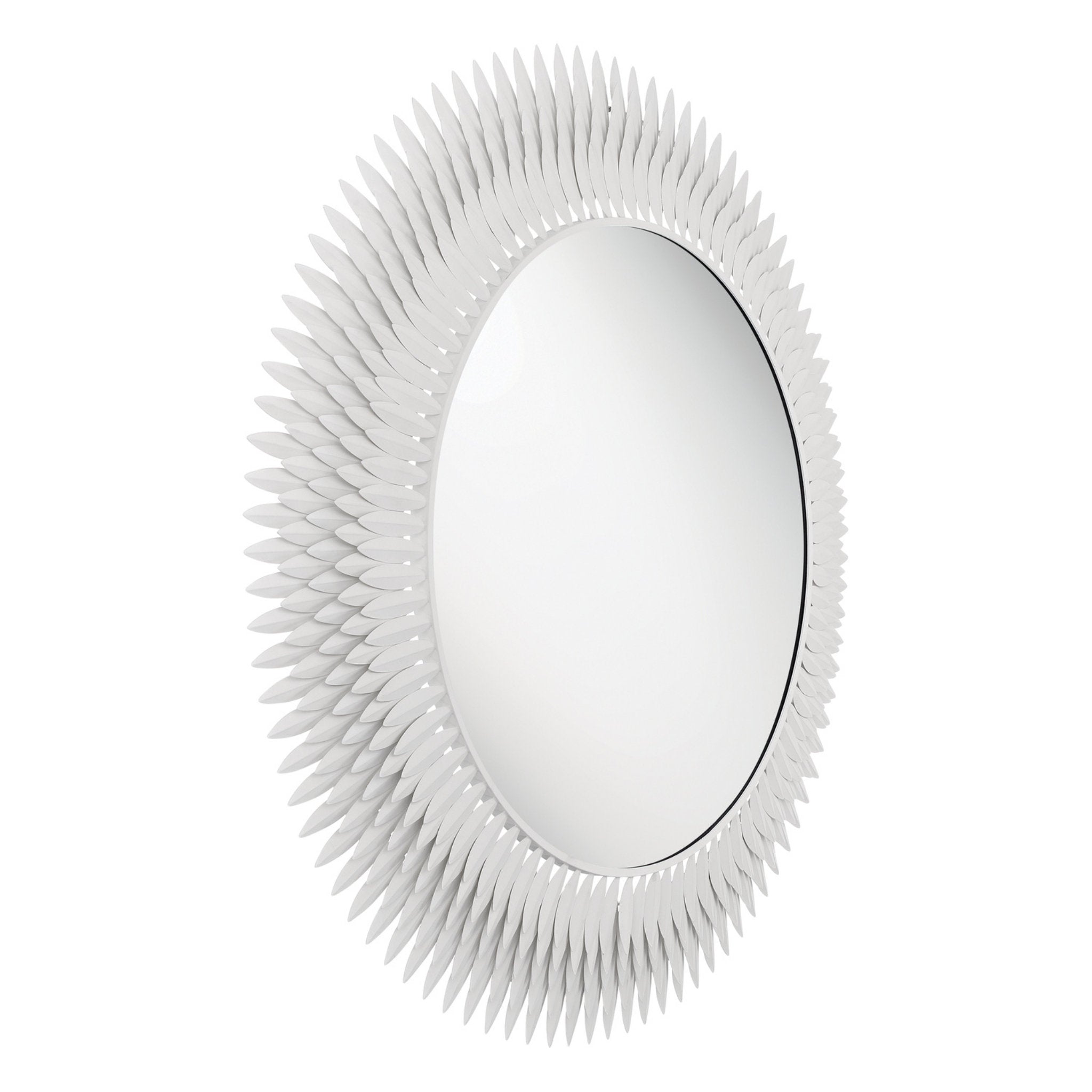 Broche 46.75'' Matte White Mirror White 46.75"W x 46.75"H x 1.75"D