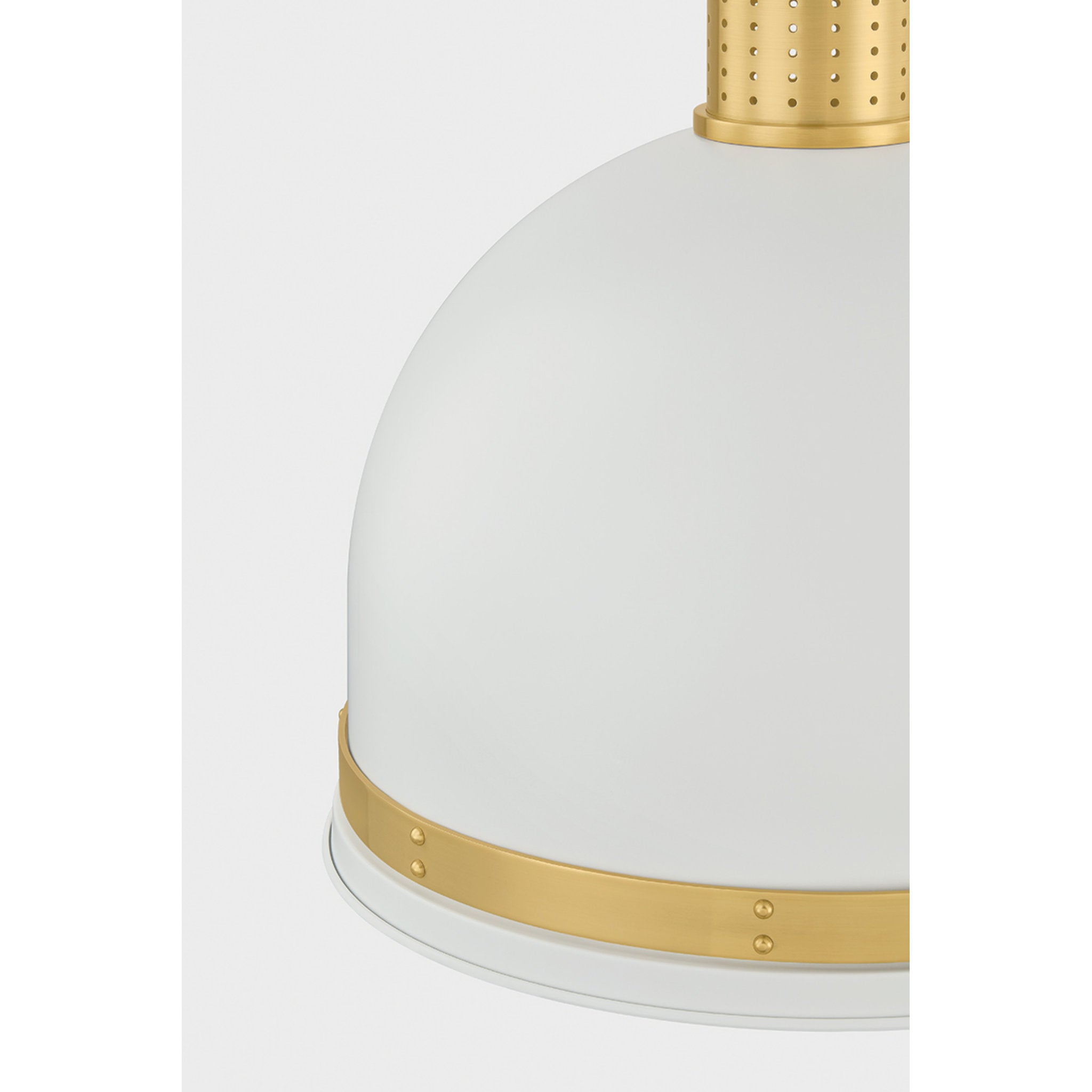 Briscoe 2-Light Pendant in Aged Brass 15W x 17.5H