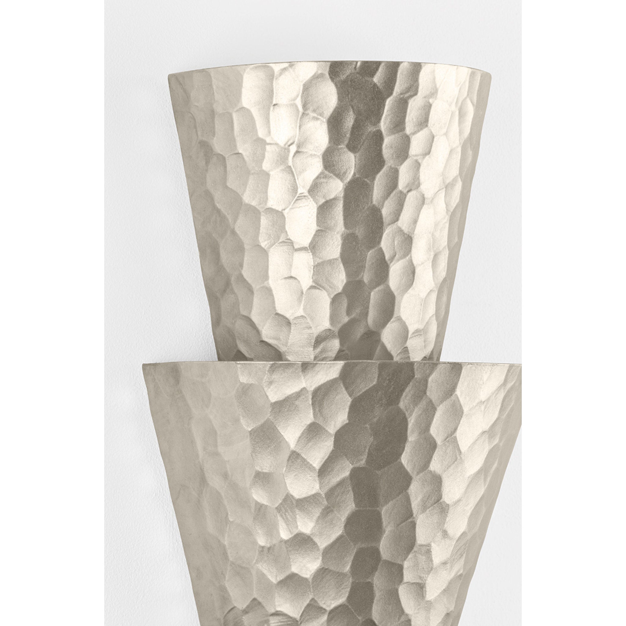 Bucharest 3-Light Wall Sconce in Warm Silver Leaf 8.25W x 18H