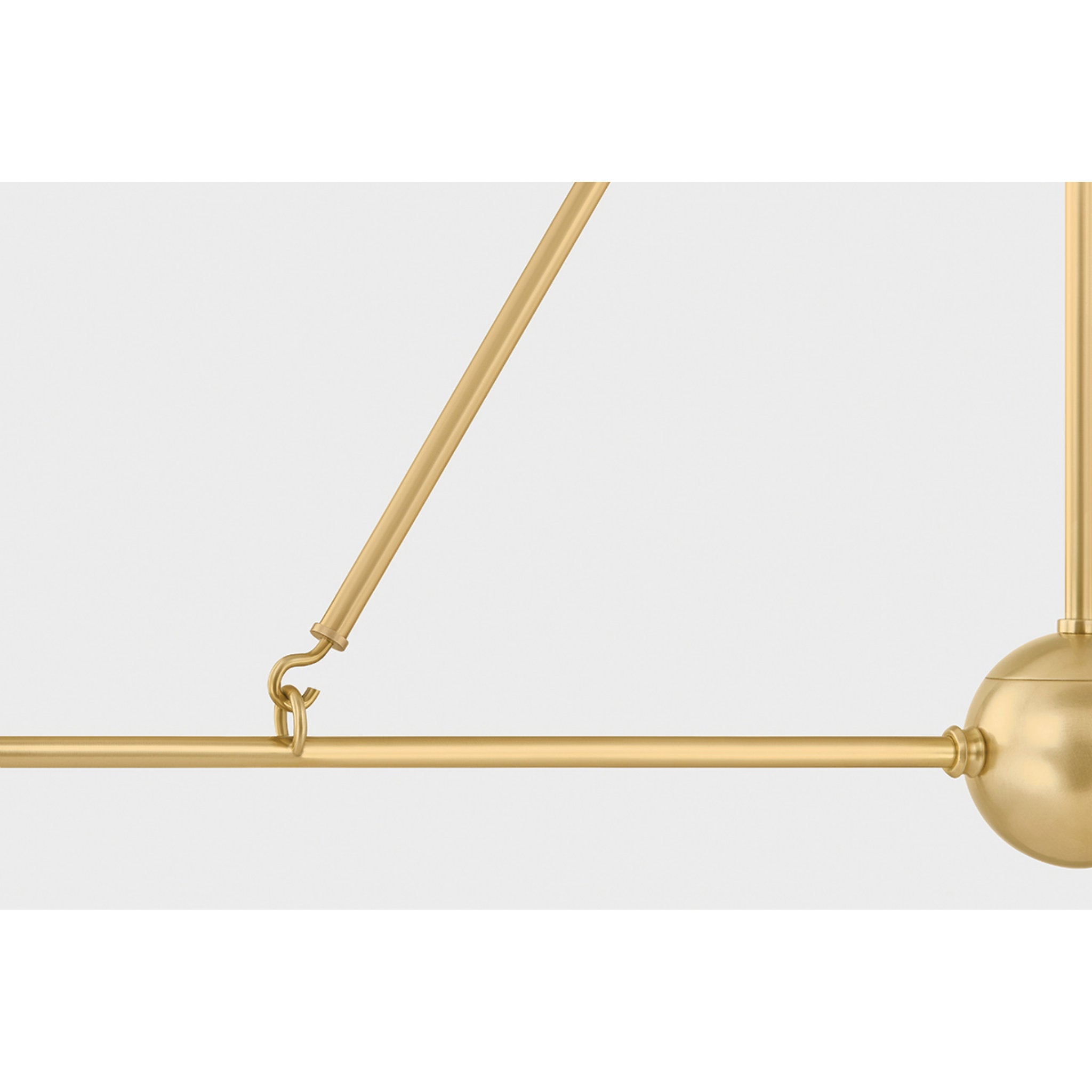 Burghley 2-Light Linear in Aged Brass by Mark D. Sikes 54.25L x 10W x 21H (Off-White)