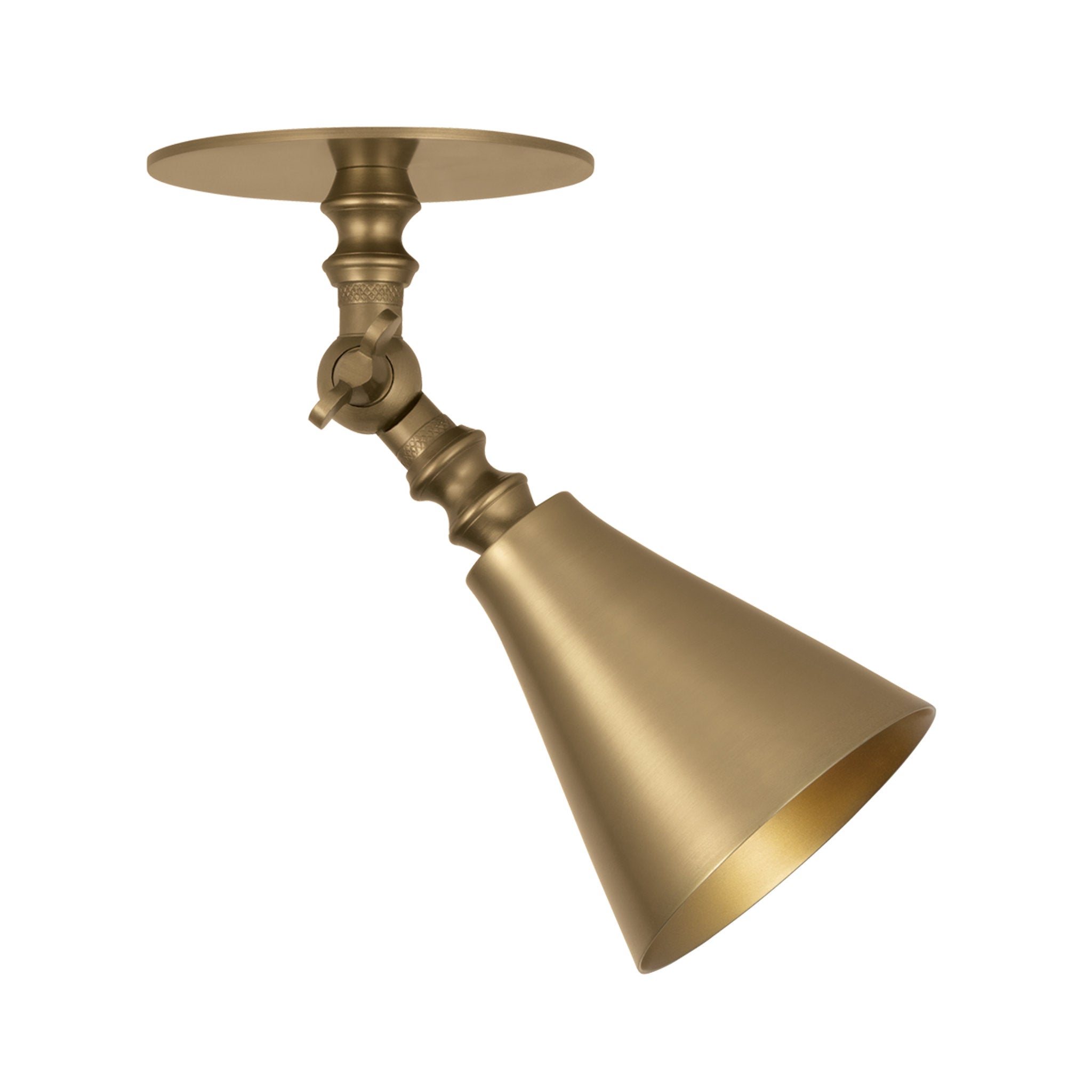 Necessity 1-Light Flush Mount in Patina Brass by Lauren Liess 4.25W x 7.25H