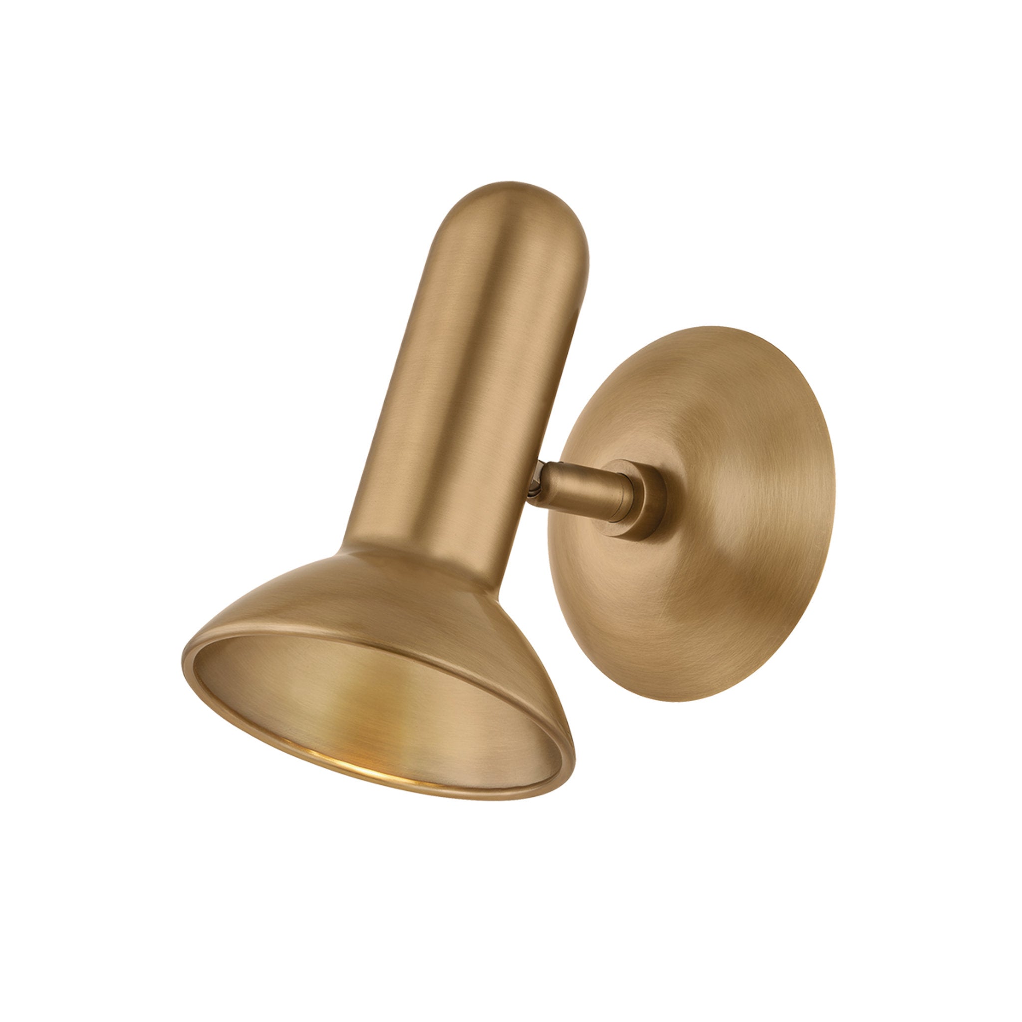 Bjorn 1-Light Flush Mount in Patina Brass 4.75W x 6.75H