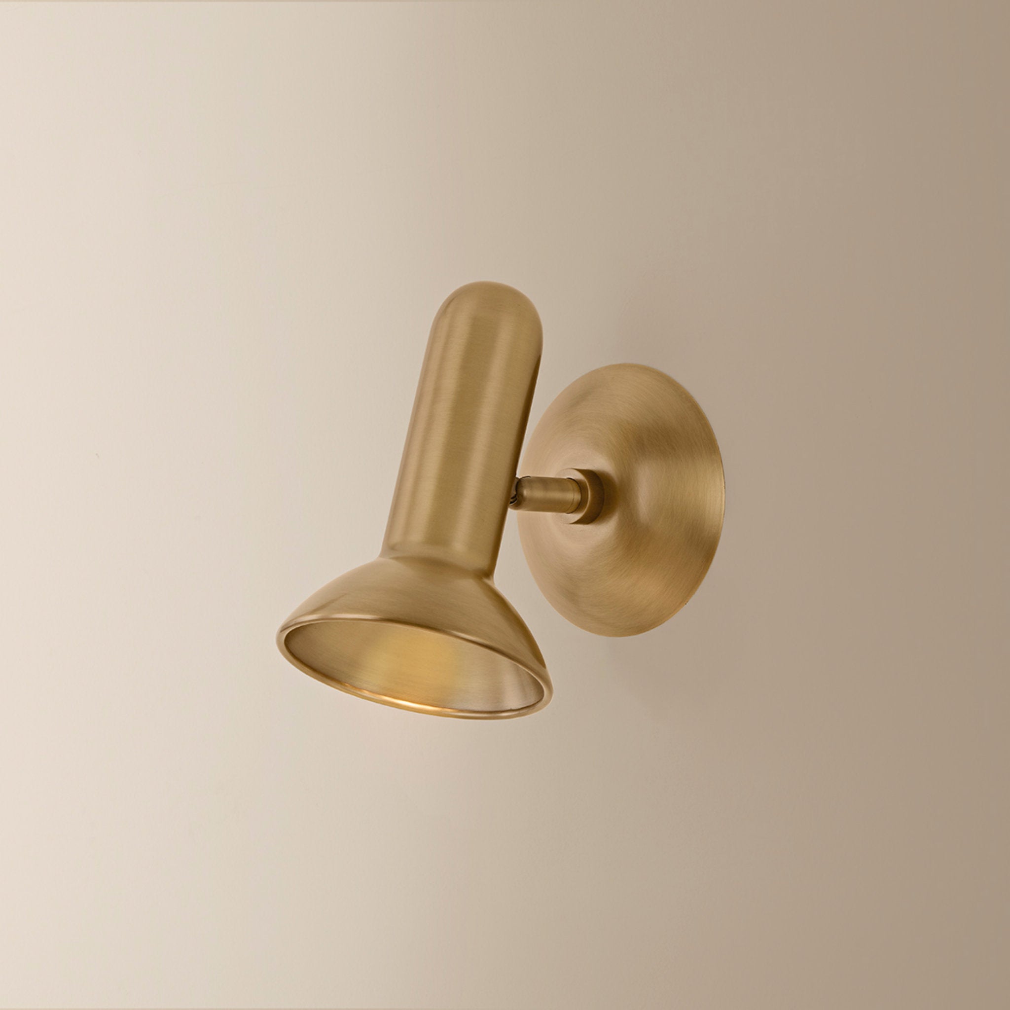 Bjorn 1-Light Flush Mount in Patina Brass 4.75W x 6.75H