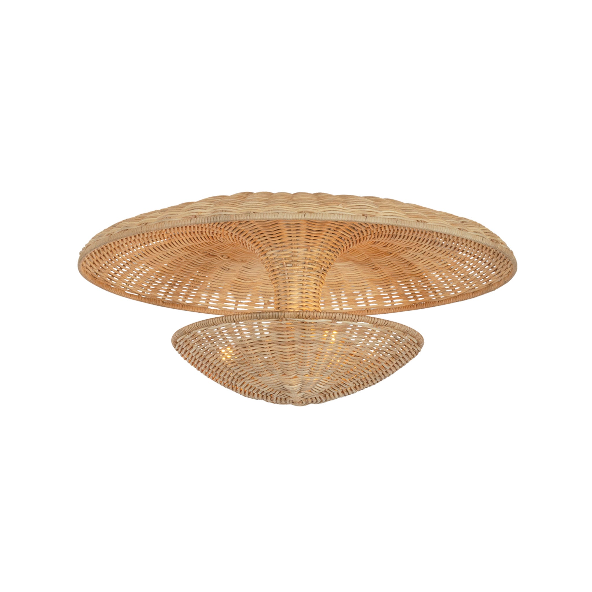Draco 3-Light Semi Flush in Bronze Leaf 22W x 9.5H