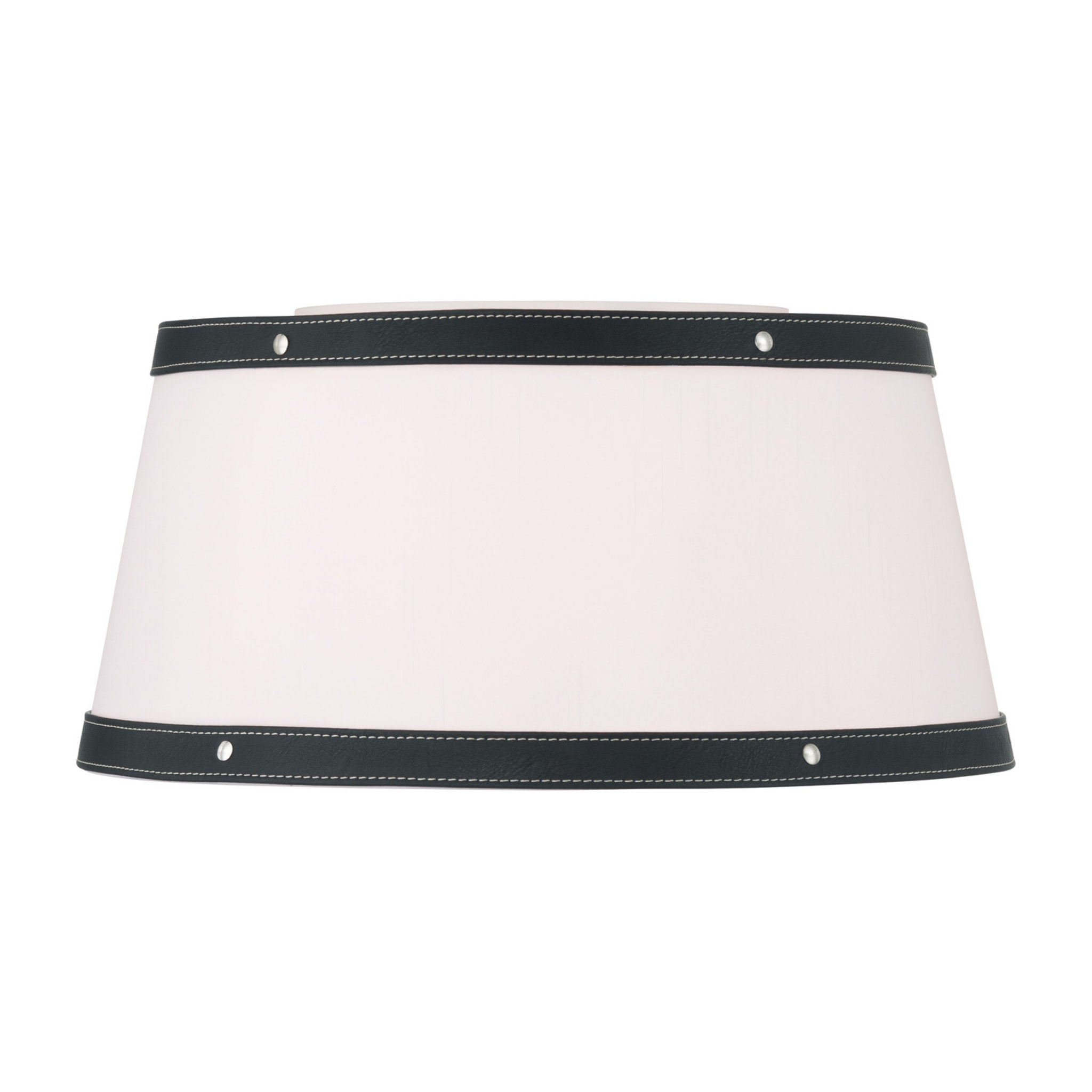 Libby Langdon Callahan 17'' Polished Nickel Flush Mount Black 17"W x 8.25"H x 17"D