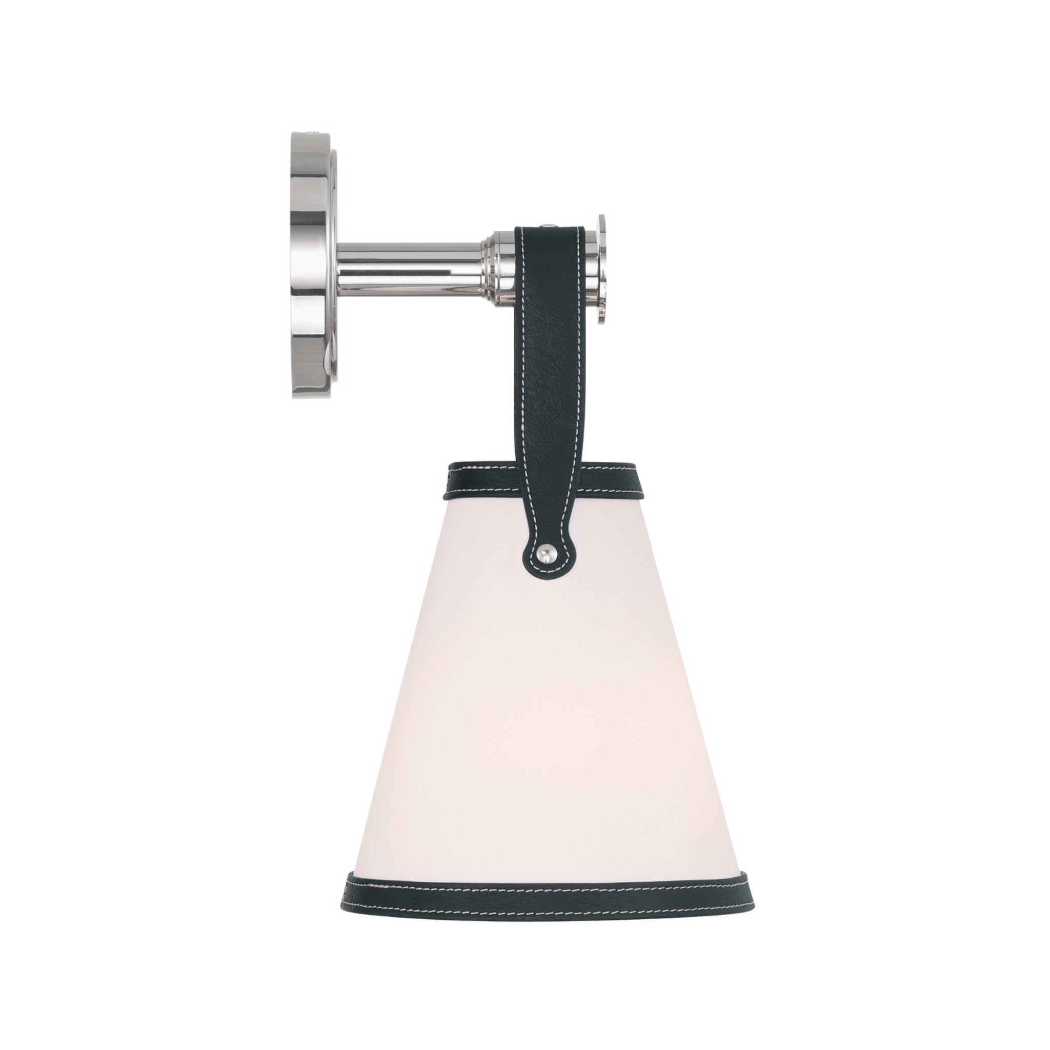 Libby Langdon Callahan 7.25'' Polished Nickel Sconce Black 7.25"W x 13.5"H x 8"D