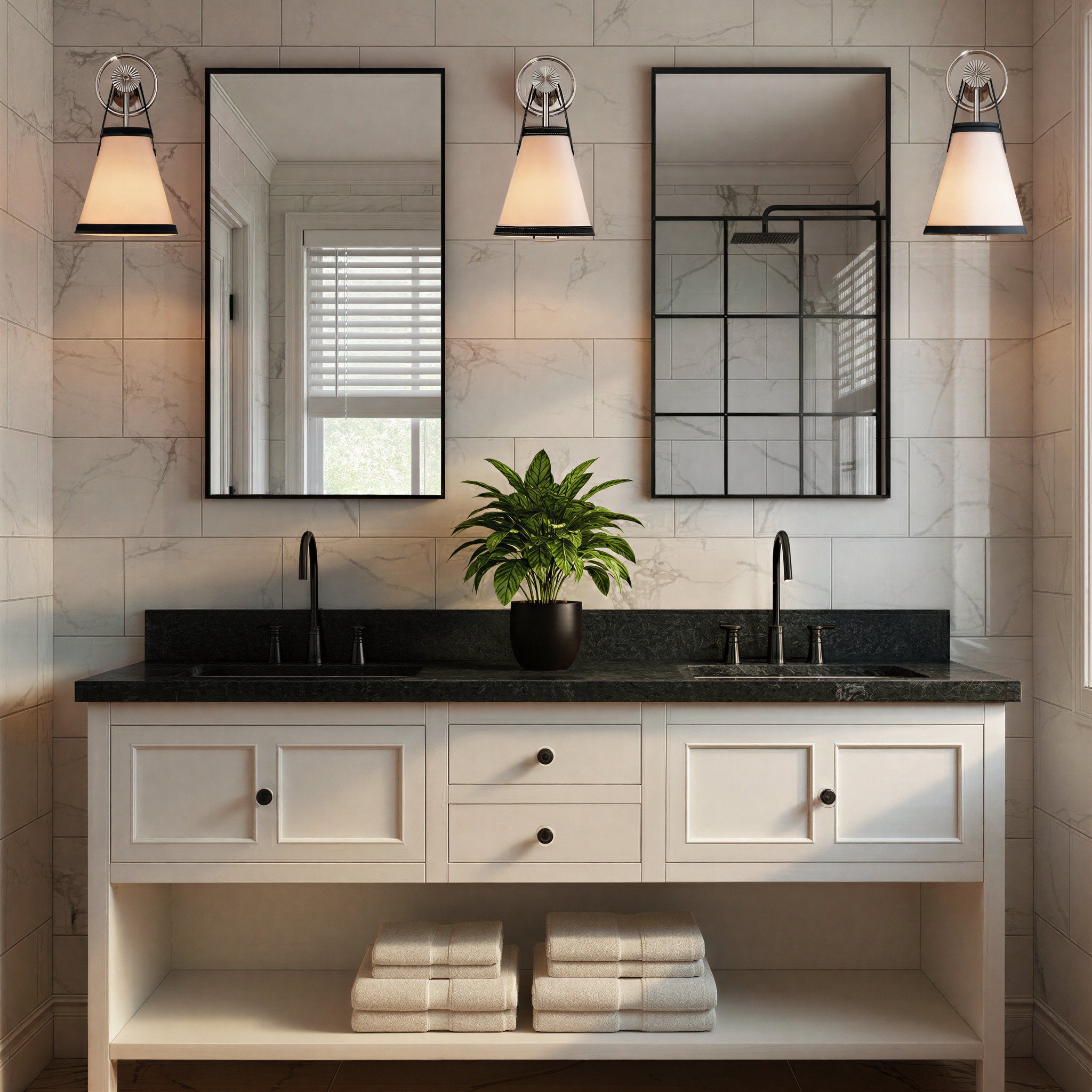 Libby Langdon Callahan 7.25'' Polished Nickel Sconce Black 7.25"W x 13.5"H x 8"D