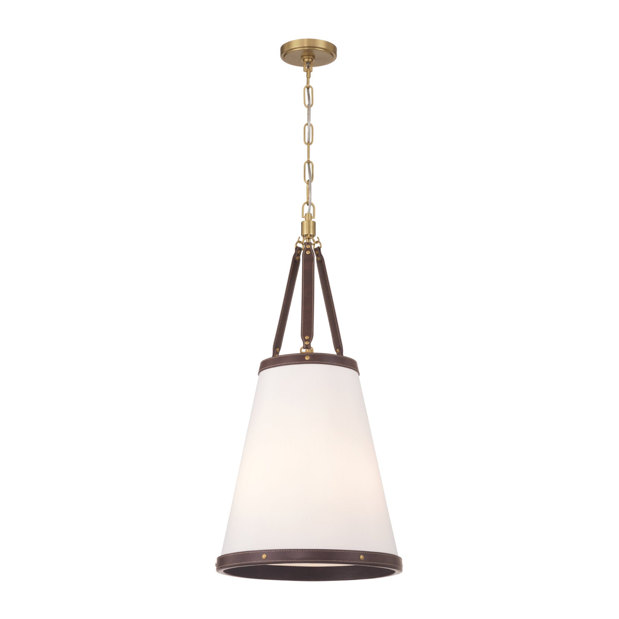 Libby Langdon Callahan 14.25'' Luxe Gold Pendant Brown 14.25"W x 29.75"H x 14.25"D