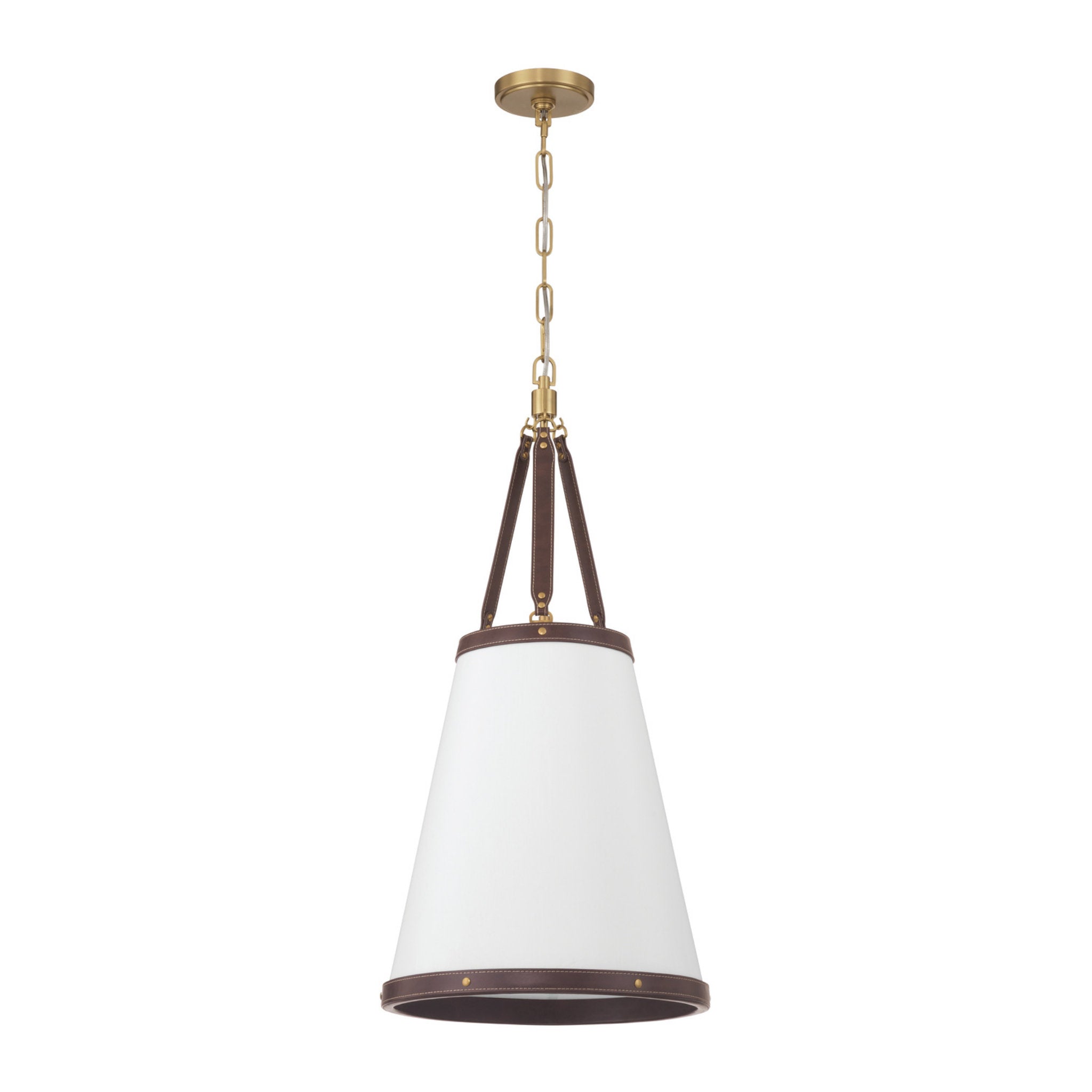 Libby Langdon Callahan 14.25'' Luxe Gold Pendant Brown 14.25"W x 29.75"H x 14.25"D
