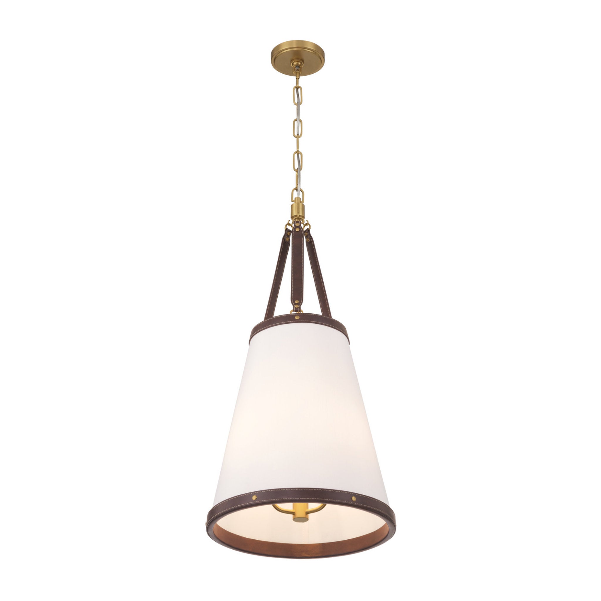 Libby Langdon Callahan 14.25'' Luxe Gold Pendant Brown 14.25"W x 29.75"H x 14.25"D